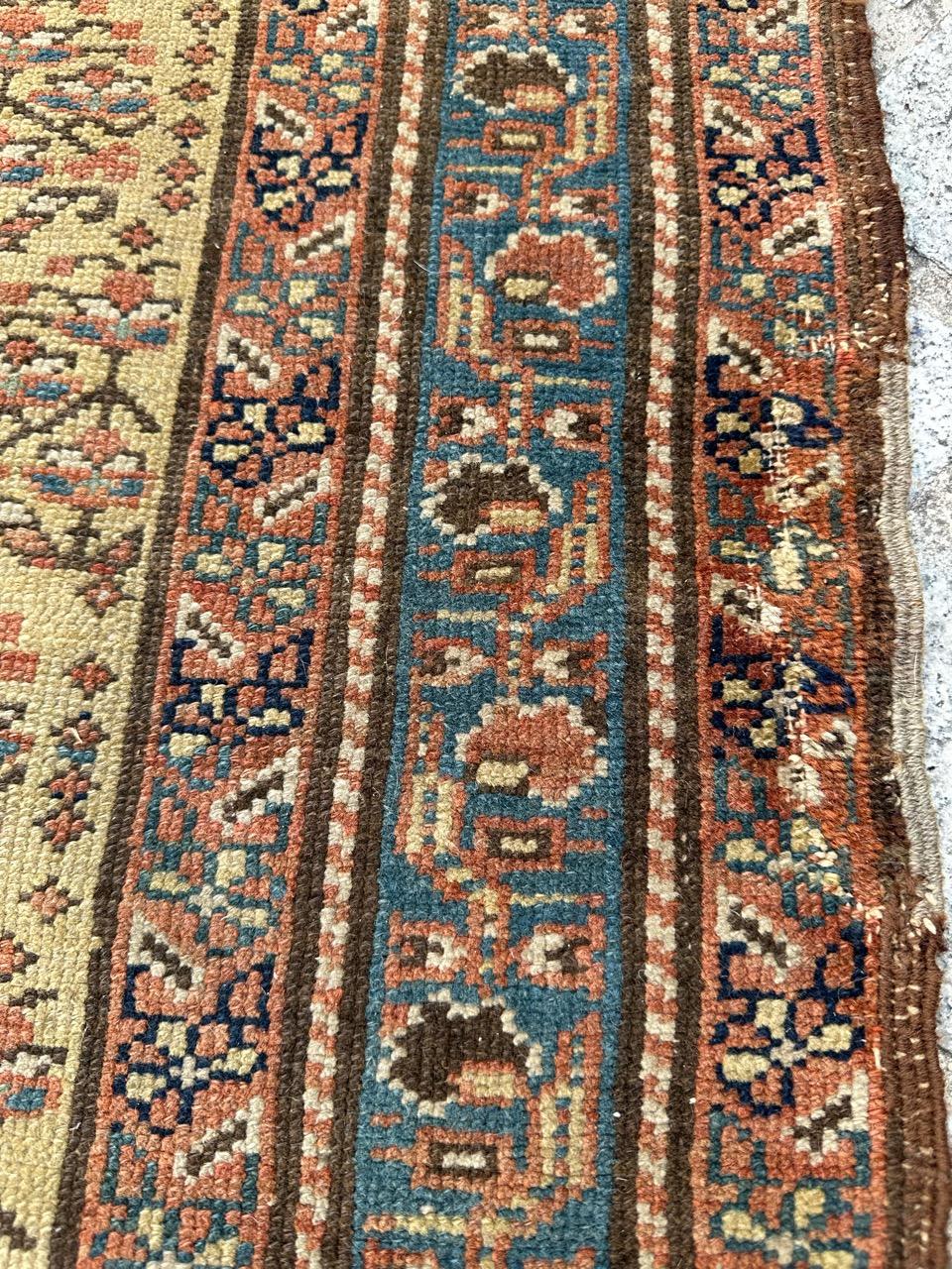 Bobyrug’s Very pretty yellow field antique Malayer runner  For Sale 5