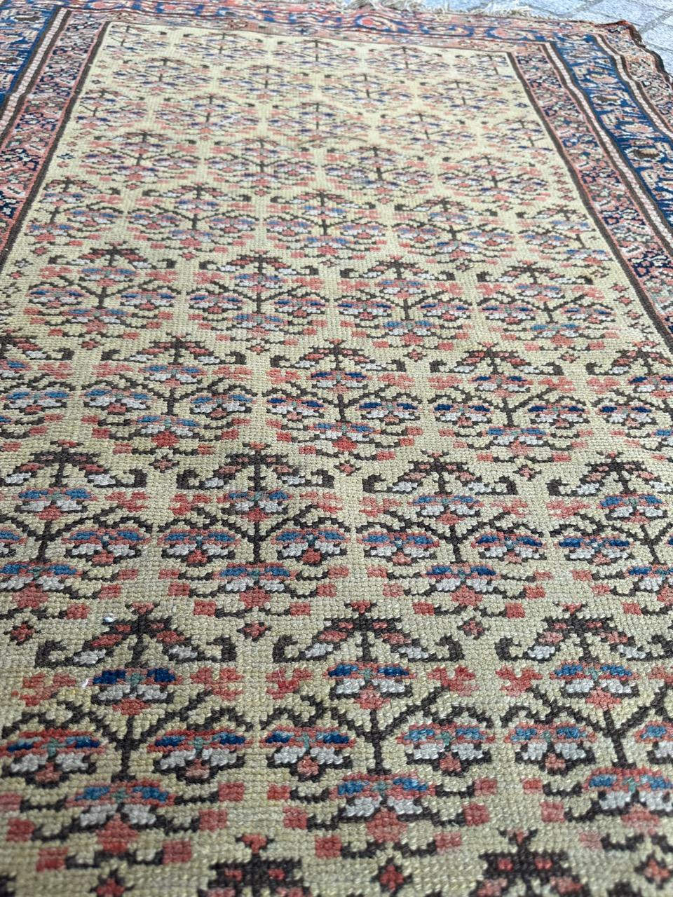 Bobyrug's Très joli champ jaune antique Malayer runner en vente 8