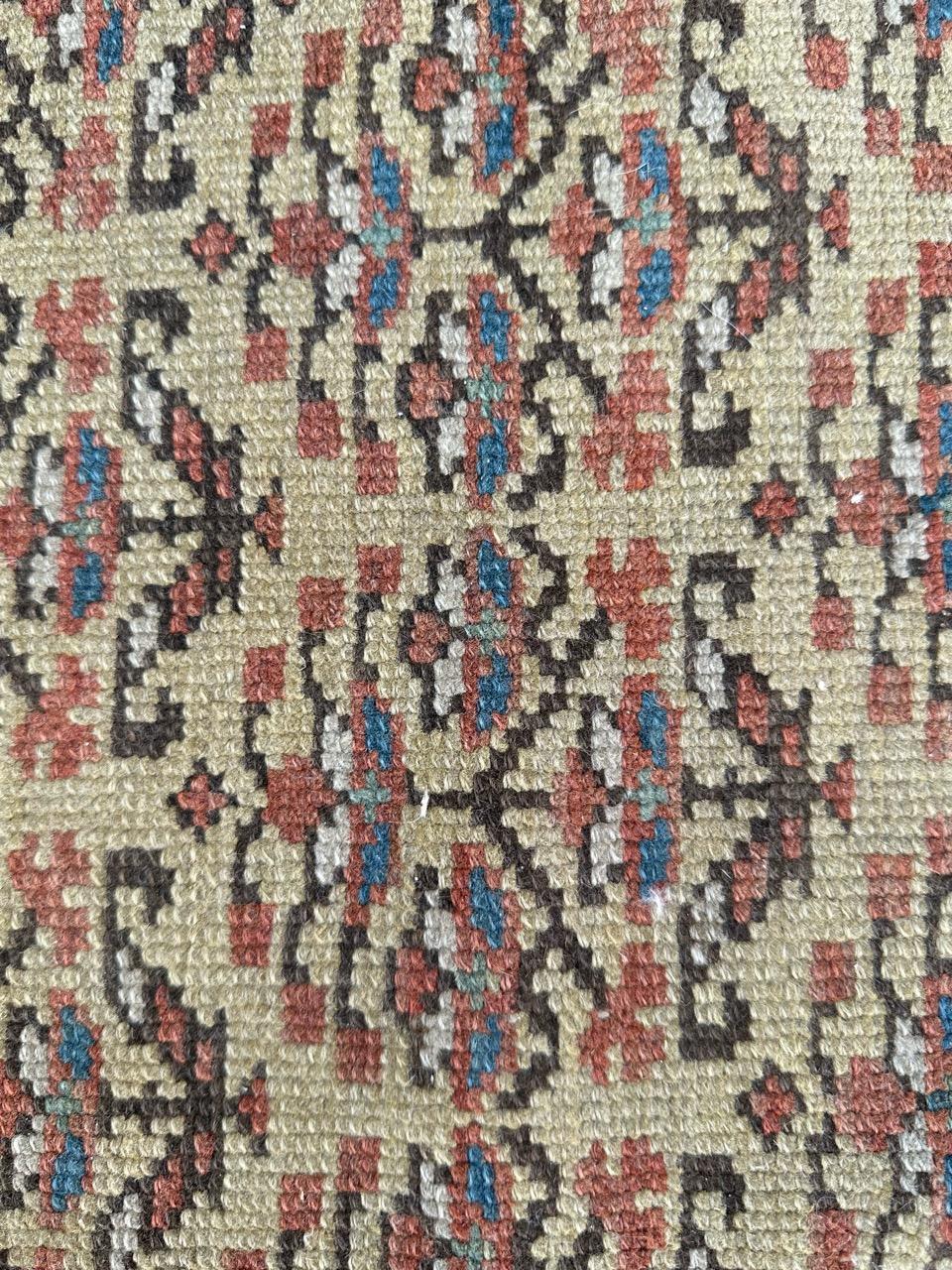 Bobyrug’s Very pretty yellow field antique Malayer runner  For Sale 12