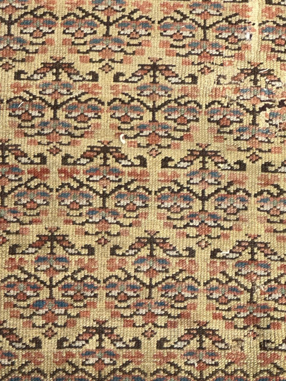 Asian Bobyrug’s Very pretty yellow field antique Malayer runner  For Sale