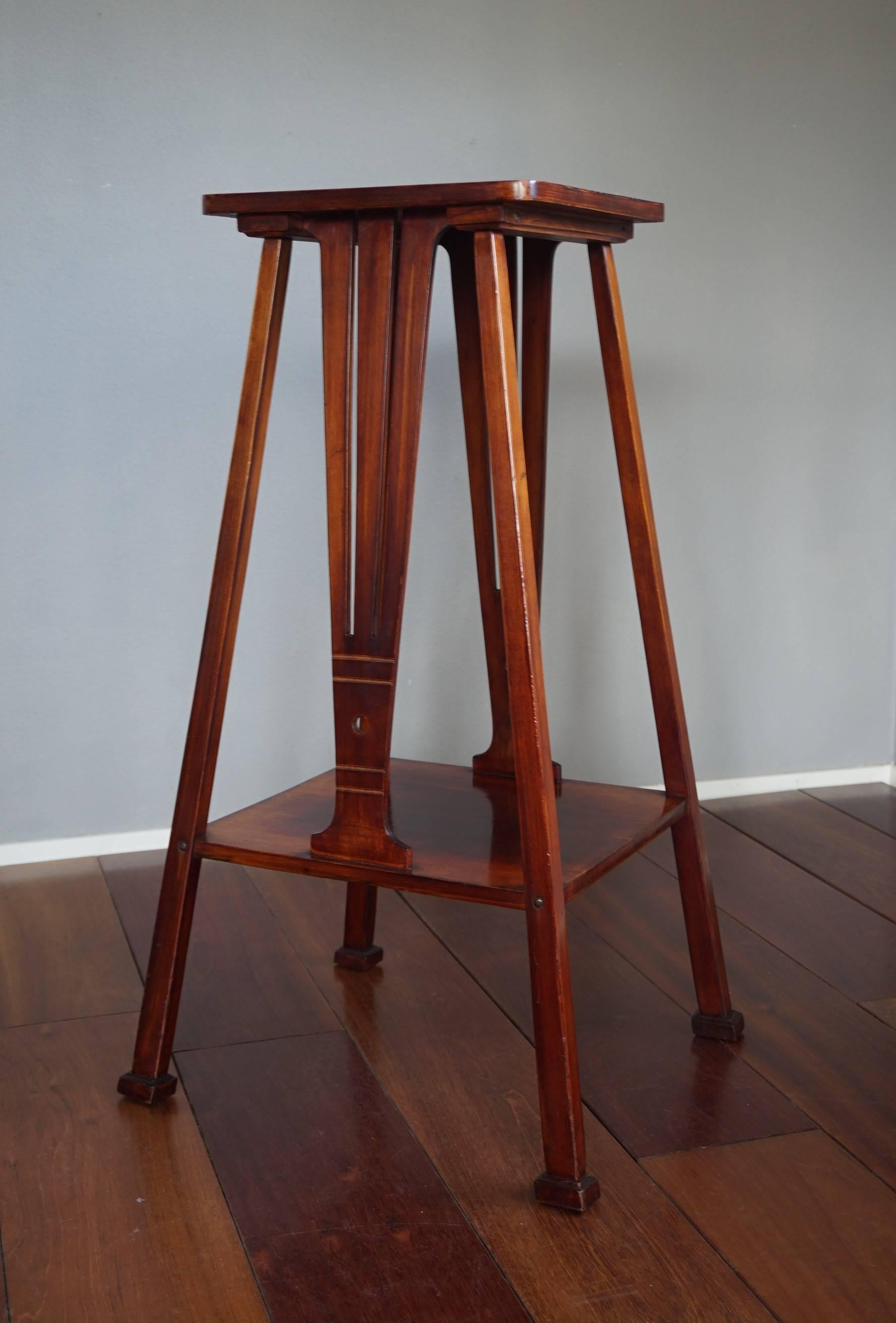 Austrian Very Rare and Handcrafted Vienna Secession Plant Stand Pedestal by Thonet