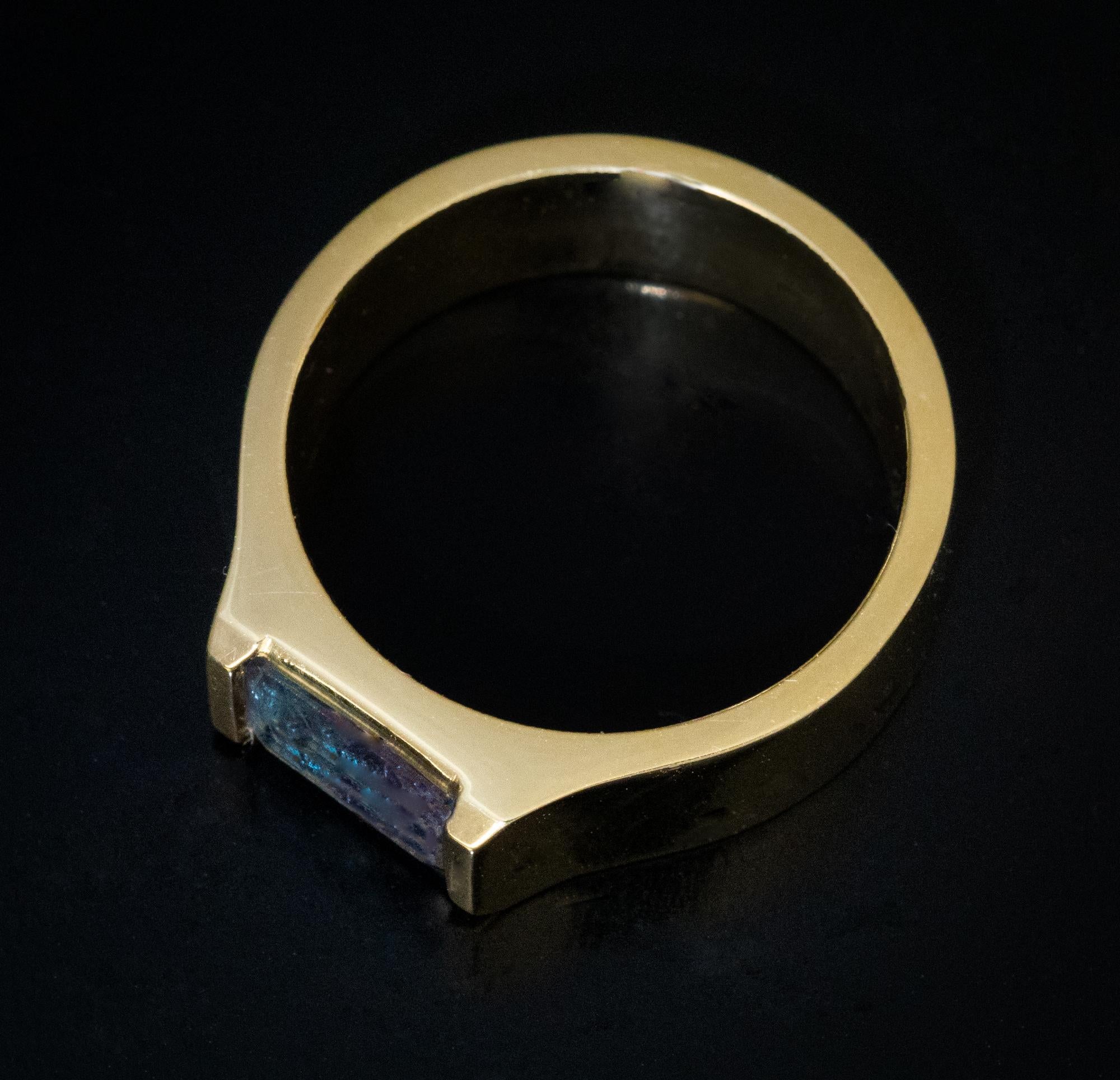 Sehr seltener 1,19 Karat russischer Alexandrit Gold Unisex-Ring 1