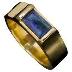 Very Rare 1.19 Ct Russian Alexandrite Gold Unisex Ring