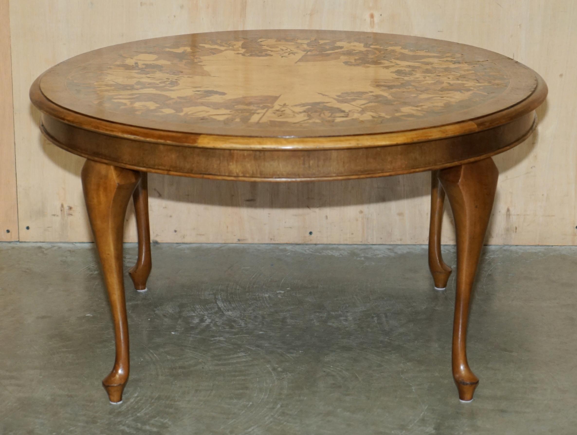 VERY RARE 1490 TO 1590 DATED MARQUETRY INLAID COFFEE TABLE BURR WALNUT SATiNWOOD 7