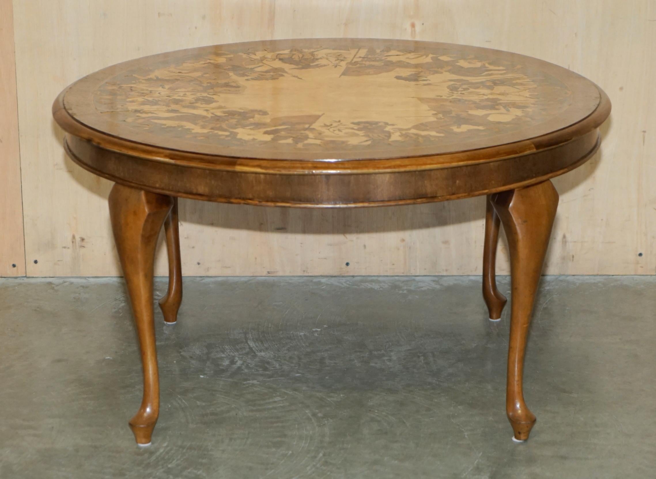 VERY RARE 1490 TO 1590 DATED MARQUETRY INLAID COFFEE TABLE BURR WALNUT SATiNWOOD 8