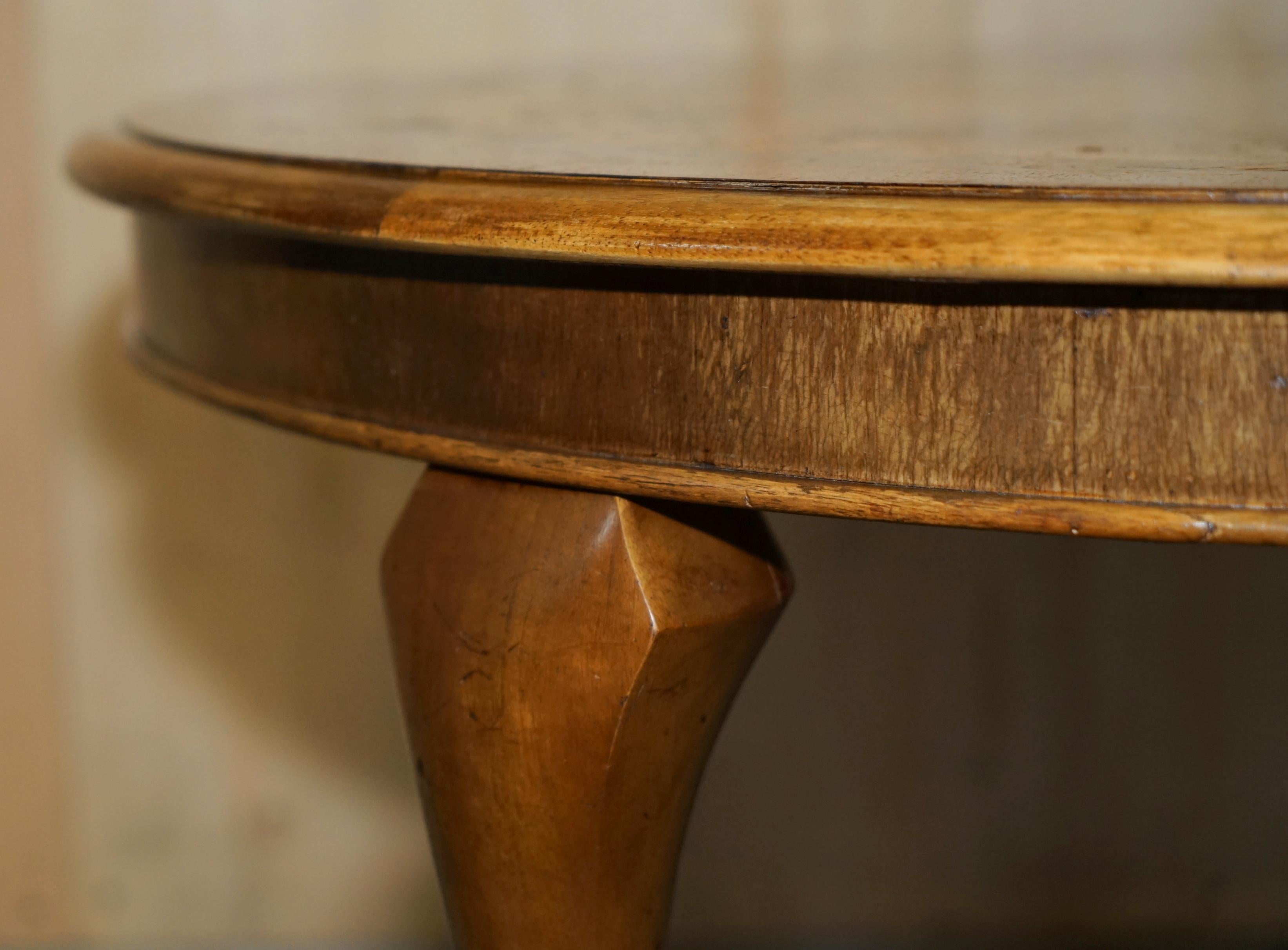 VERY RARE 1490 TO 1590 DATED MARQUETRY INLAID COFFEE TABLE BURR WALNUT SATiNWOOD 10