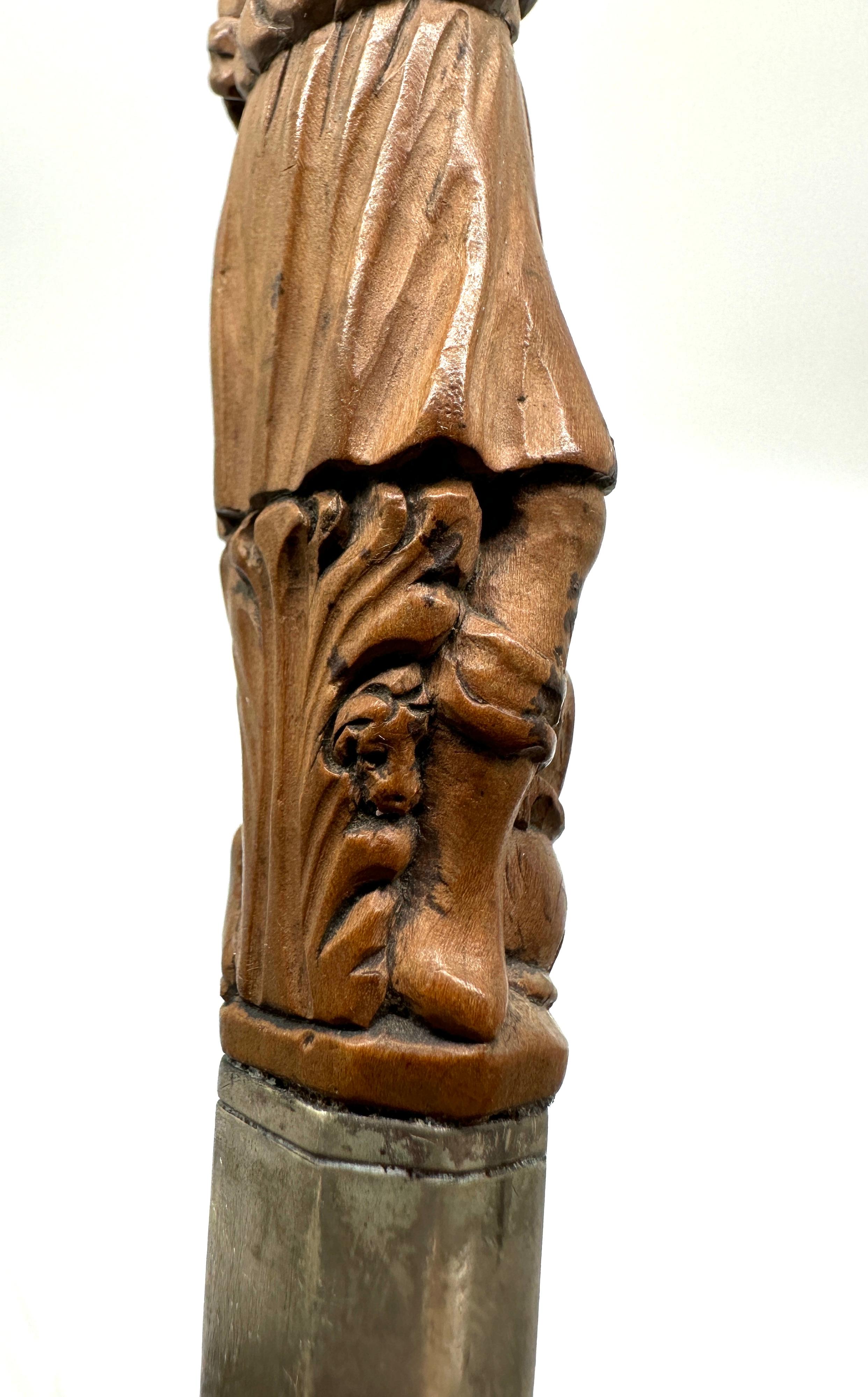 Seltenes italienisches Judaica-Holz-Silber-Cumcision-Messer aus dem 17. Jahrhundert im Angebot 4