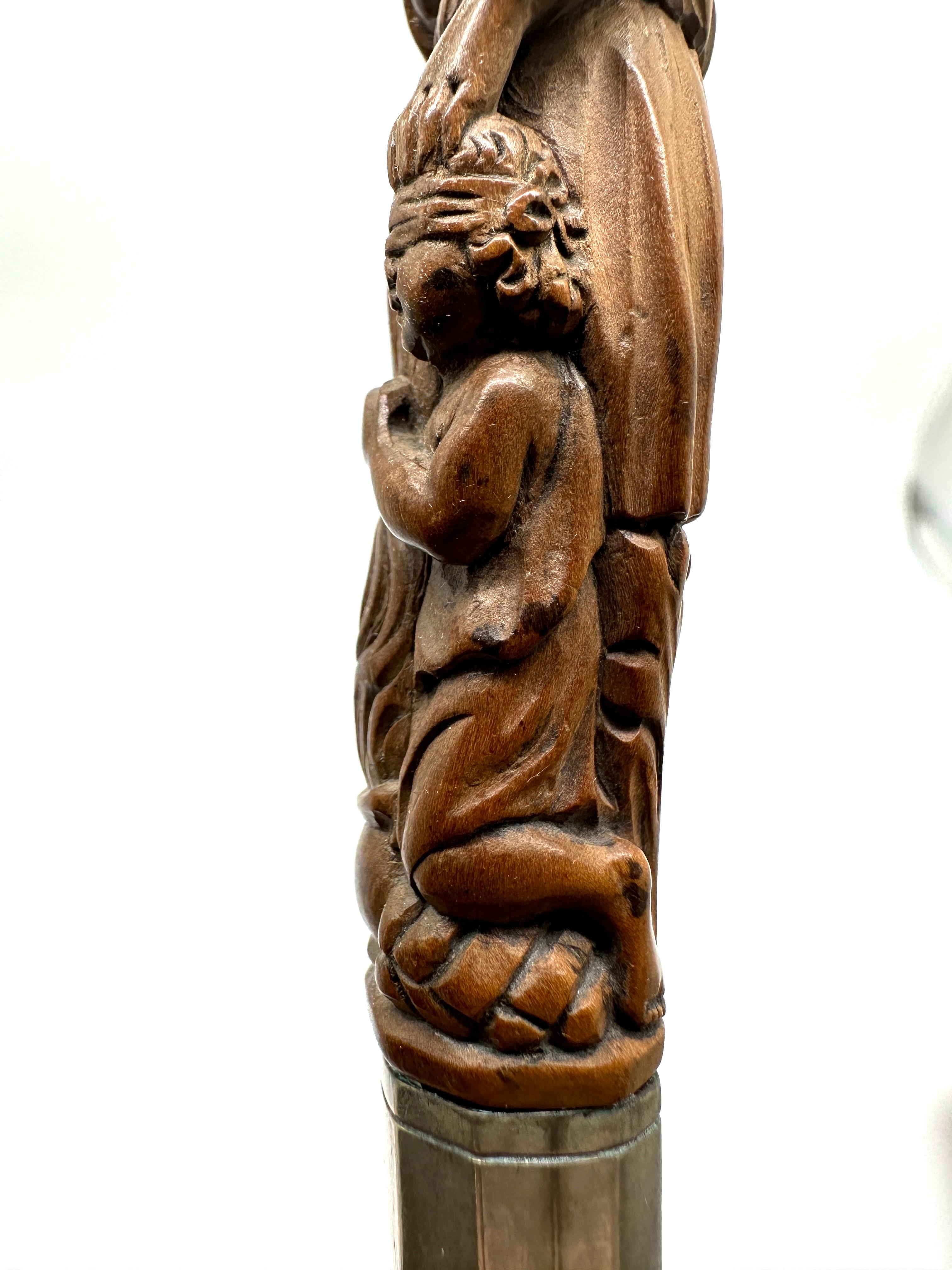 Seltenes italienisches Judaica-Holz-Silber-Cumcision-Messer aus dem 17. Jahrhundert im Angebot 1