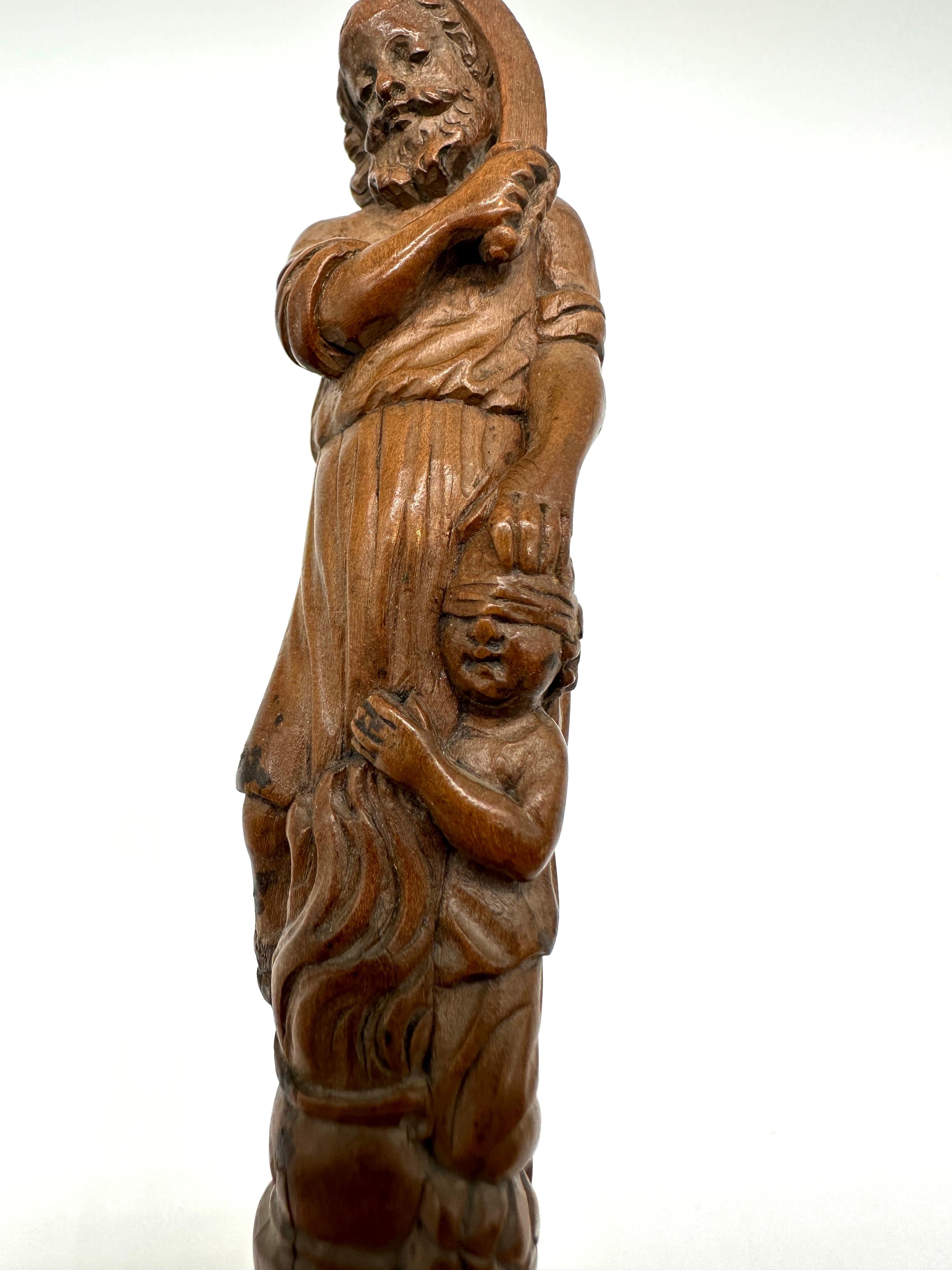 Seltenes italienisches Judaica-Holz-Silber-Cumcision-Messer aus dem 17. Jahrhundert im Angebot 2