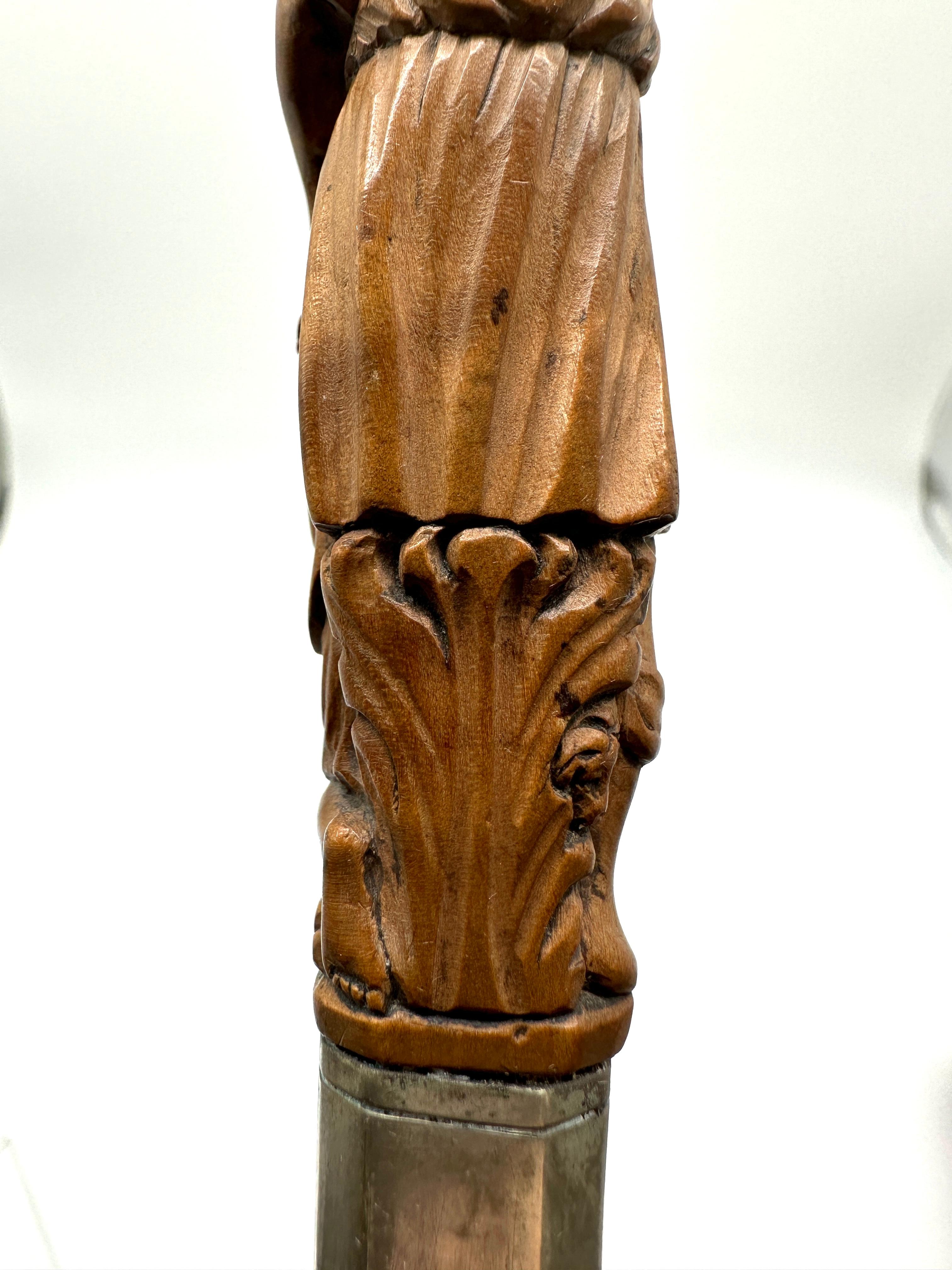 Seltenes italienisches Judaica-Holz-Silber-Cumcision-Messer aus dem 17. Jahrhundert im Angebot 3