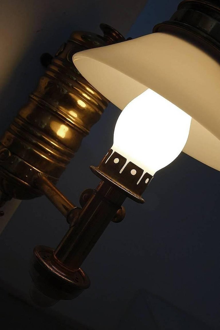 Very Rare 1800s Adams and Westlake Railroad Dining Car Oil Lamp For