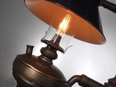 Very Rare 1800s Norfolk and Western Railroad Dining Car Double Chandelier