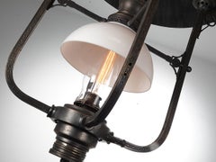 Very Rare 1800s Railroad Dining Car Center Lamp