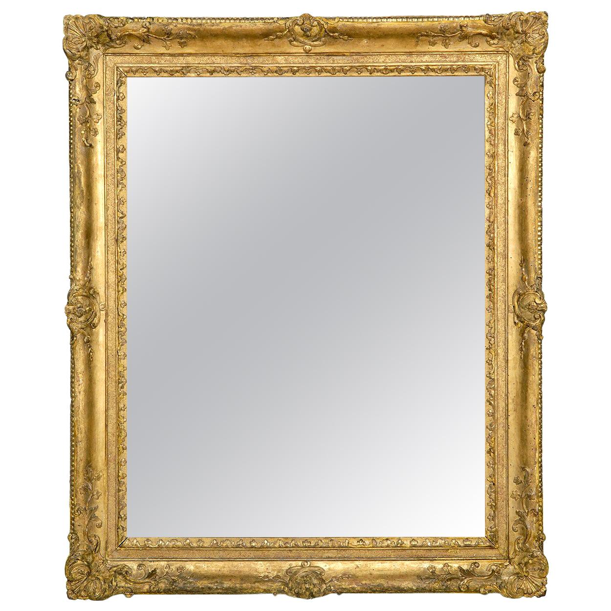 Very Rare 18th Century Carved French Louis XV Frame, with Choice of Mirror For Sale