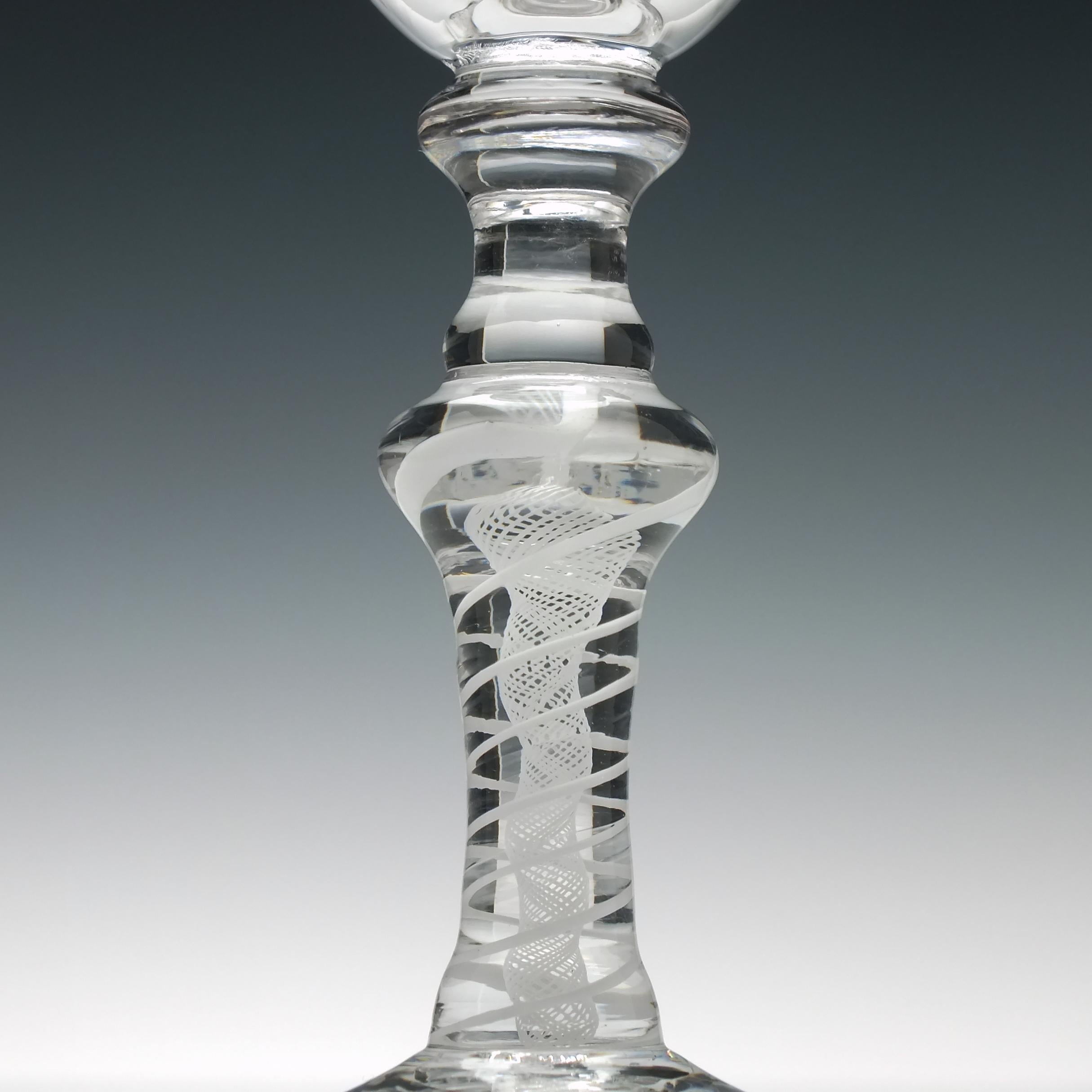 Blown Glass Very Rare 18th Century Composite Wine Goblet, circa 1760 For Sale