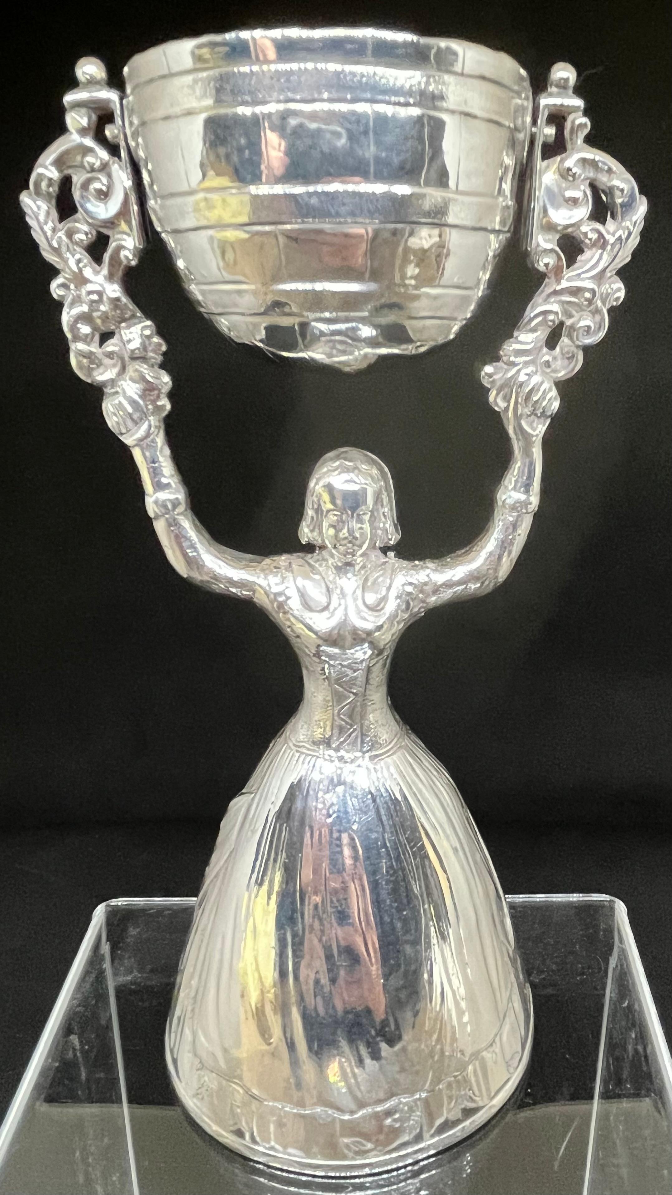 English Rare 18th Century Sterling Silver Hallmarked Marriage or Wager Cup. London, 1773 For Sale