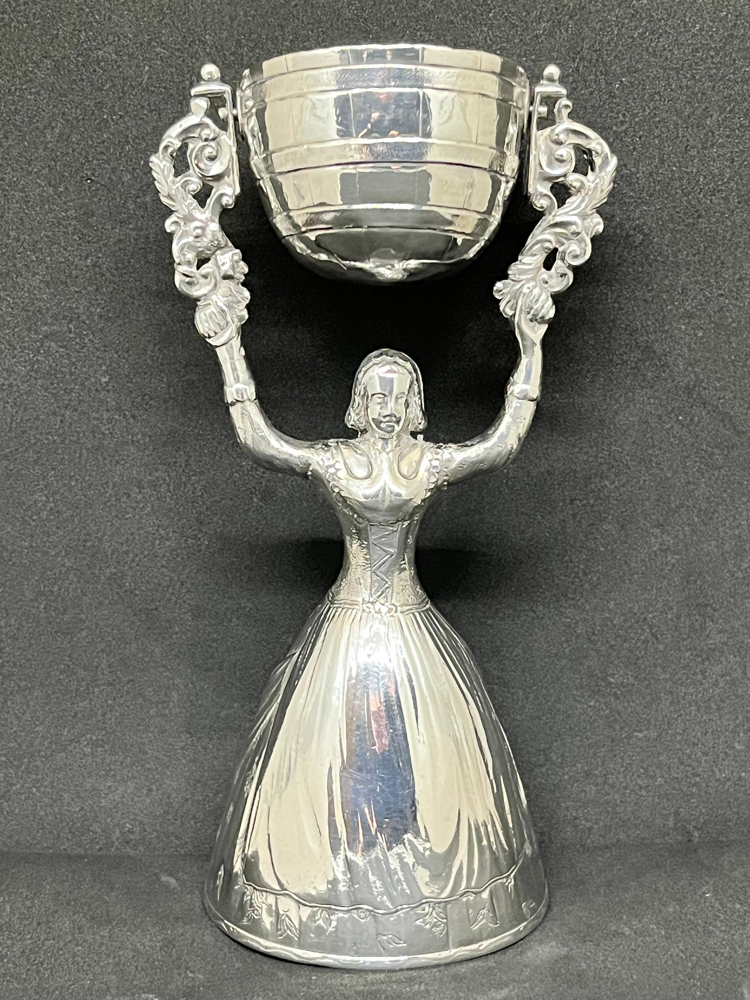 Late 18th Century Rare 18th Century Sterling Silver Hallmarked Marriage or Wager Cup. London, 1773 For Sale