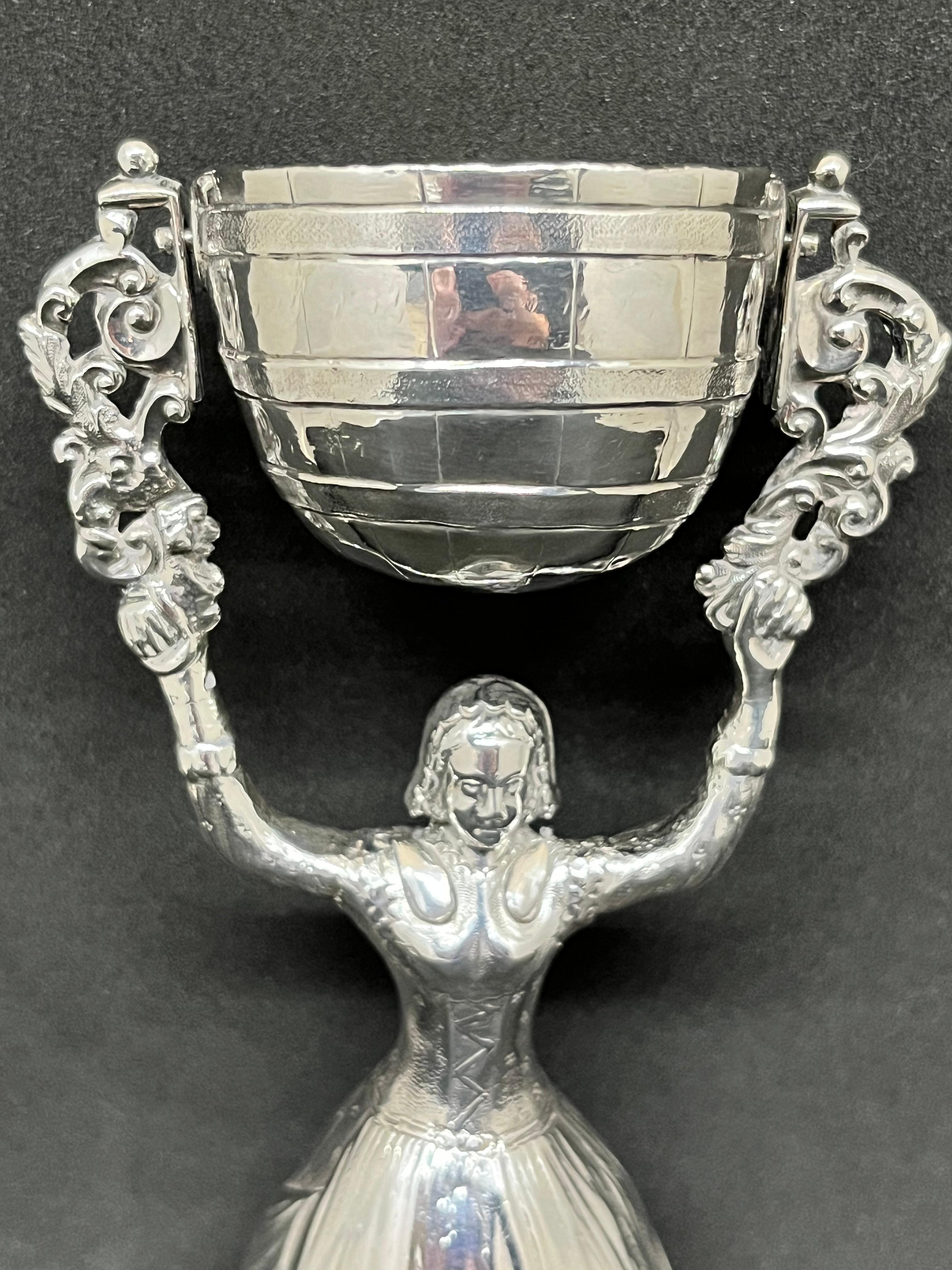 Rare 18th Century Sterling Silver Hallmarked Marriage or Wager Cup. London, 1773 For Sale 2