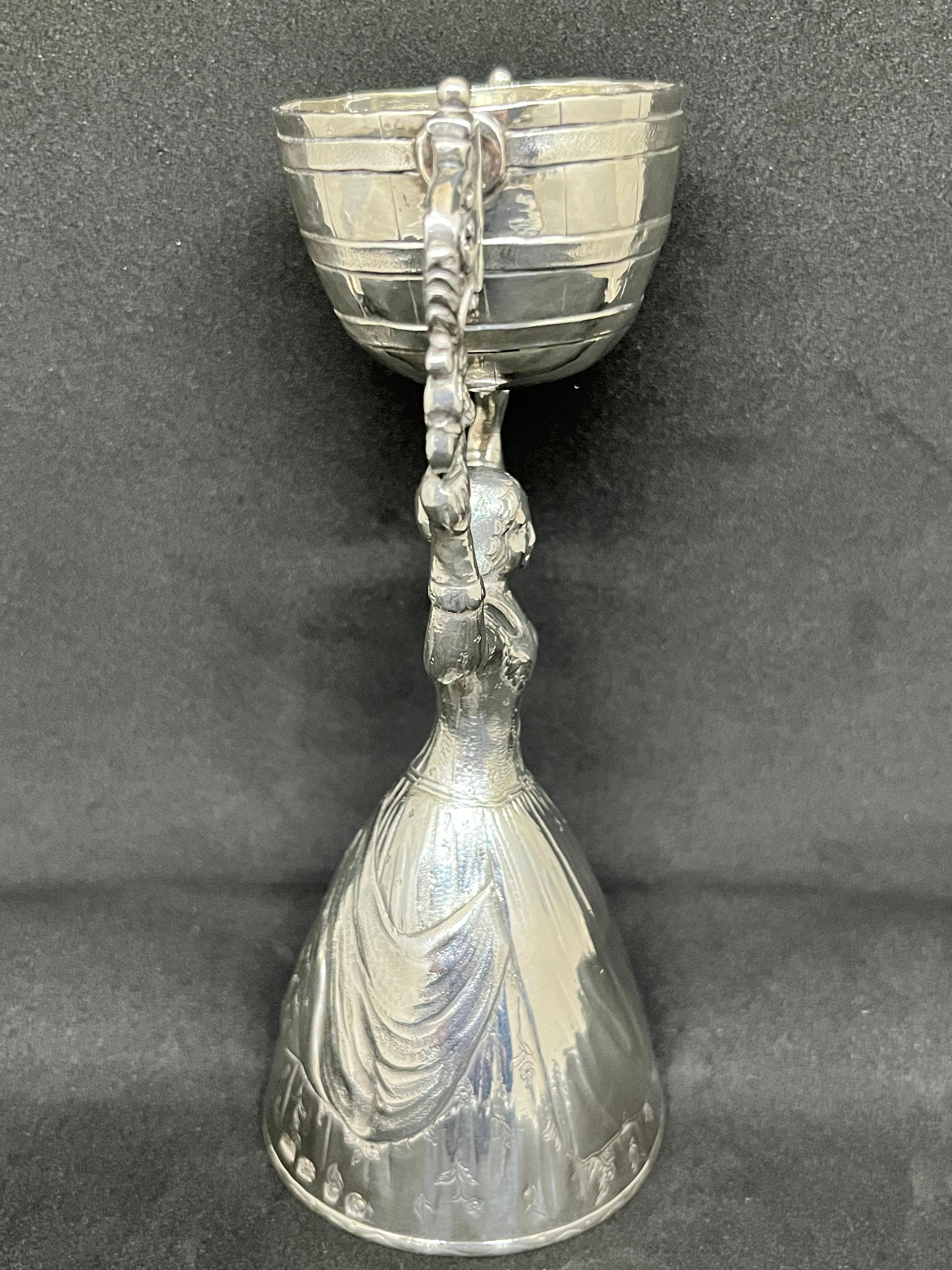 Rare 18th Century Sterling Silver Hallmarked Marriage or Wager Cup. London, 1773 For Sale 3