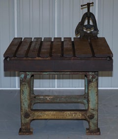 Very Rare 1902 Industrial Steel Projectile & Eng Co Ltd London Work Bench Table
