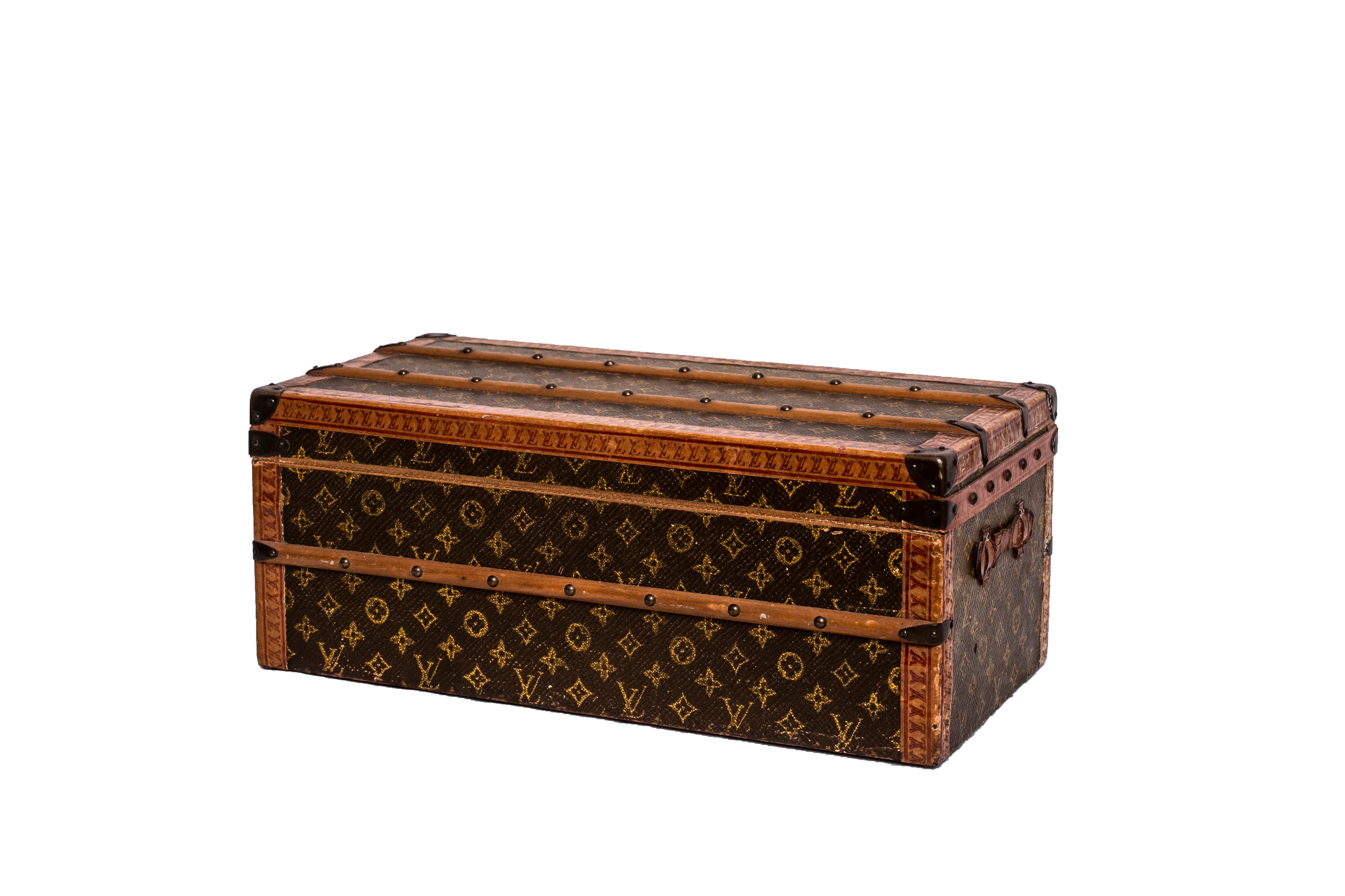 French Very Rare 1910s Louis Vuitton Flower Trunk 