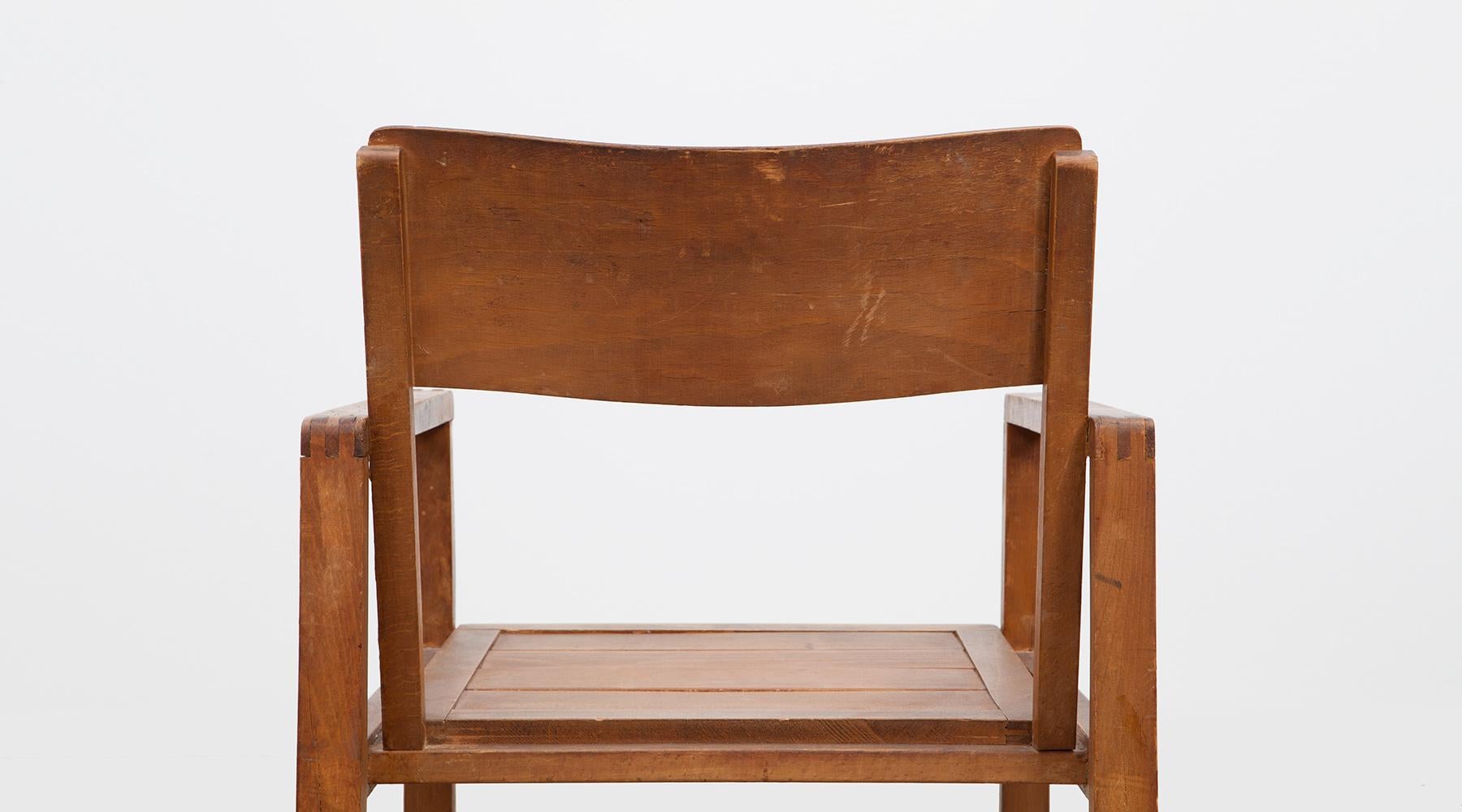 Very Rare 1920s Brown Beech Chair by Erich Dieckmann 3