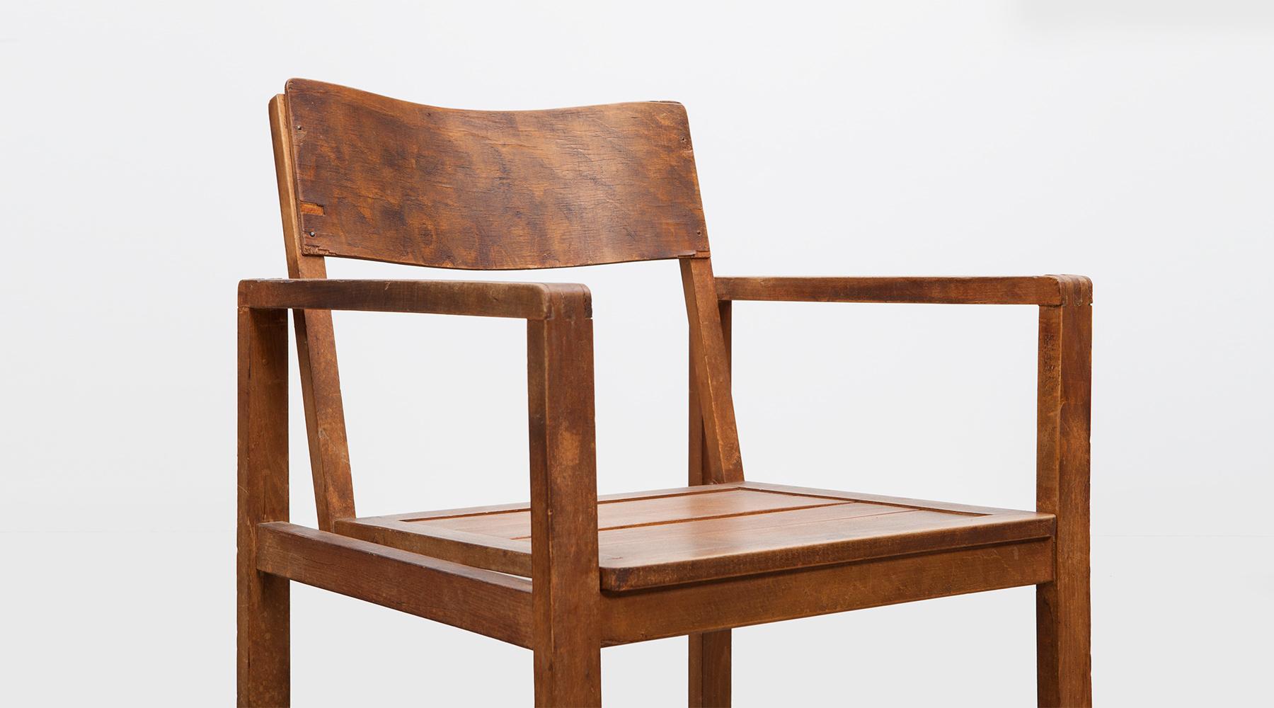 Very Rare 1920s Brown Beech Chair by Erich Dieckmann 5