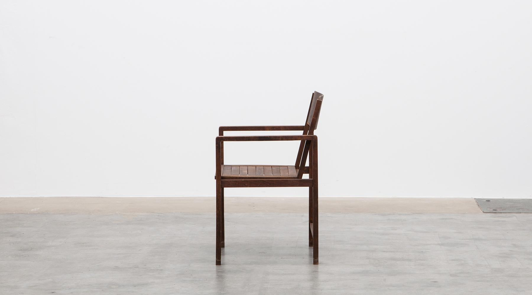 Bauhaus Very Rare 1920s Stained Beech Chair by Erich Dieckmann 'b'