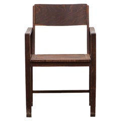 Très rare chaise en hêtre teinté des années 1920 par Erich Dieckmann 'b'