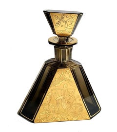 Very Rare 1930s Art Deco Decanter Set with Dancing Girls