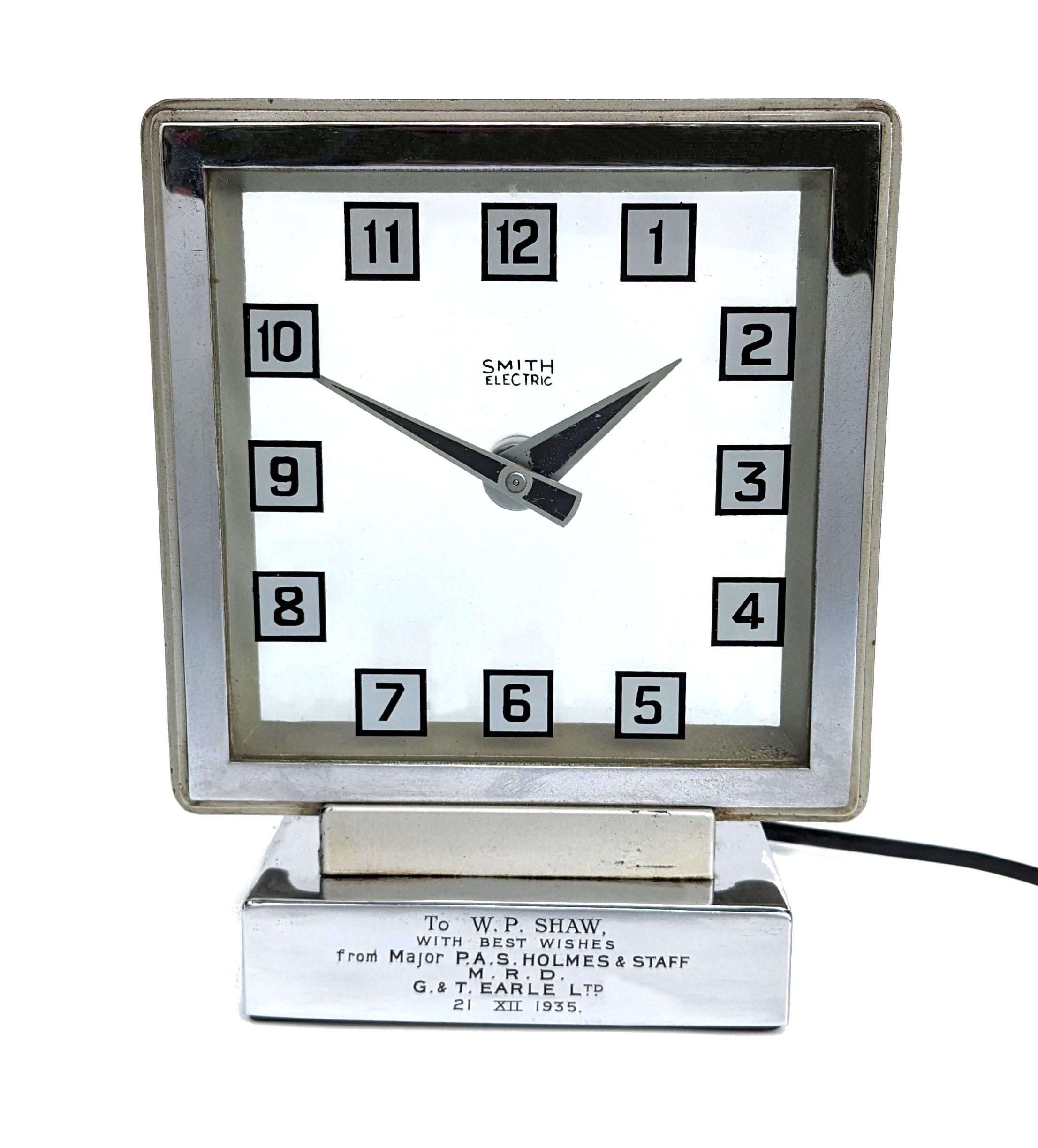 20th Century Very Rare 1930s Art Deco English Smiths 'Mystery Clock' For Sale