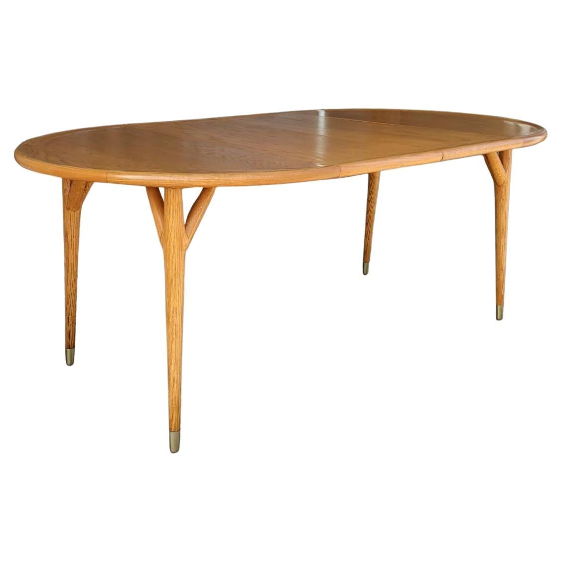Very Rare 1950s Expandable Paul Laszlo Dining Table with 2 Leaves For Sale