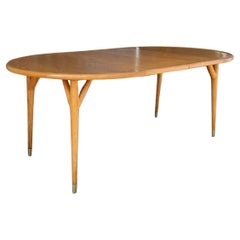 Very Rare 1950s Expandable Paul Laszlo Dining Table with 2 Leaves