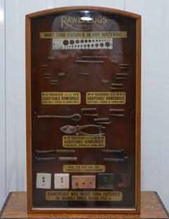 Very Rare 1950s Rawl Plug Sales Cabinet with till Drawers and Display Section