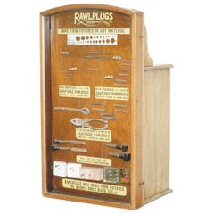 Rarissimo mobile di vendita a spina Rawl degli anni '50 con cassetti e sezione espositiva