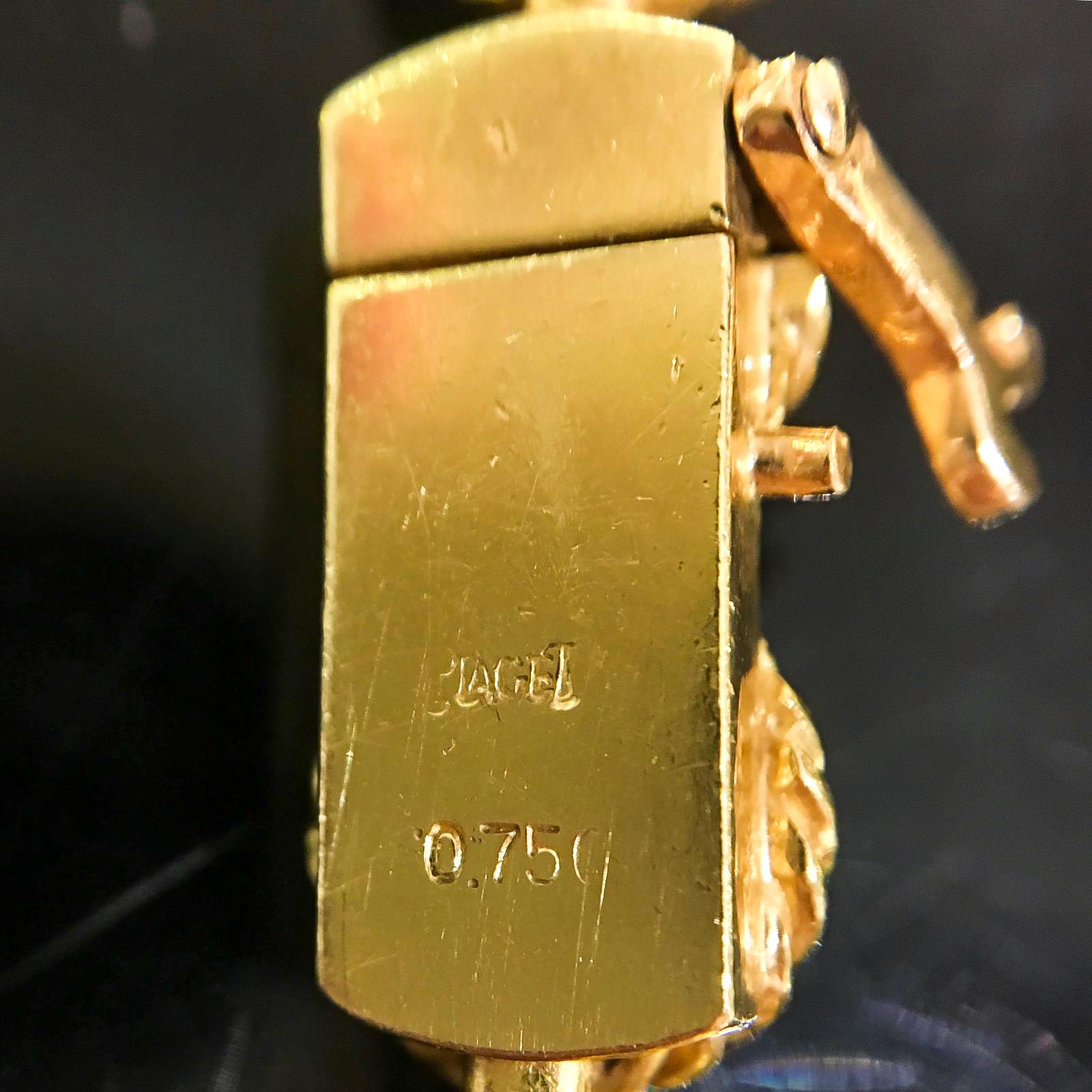 Very Rare 1960s-1970s Piaget 18 Karat Gold Malachite Necklace and Bracelet Watch 9
