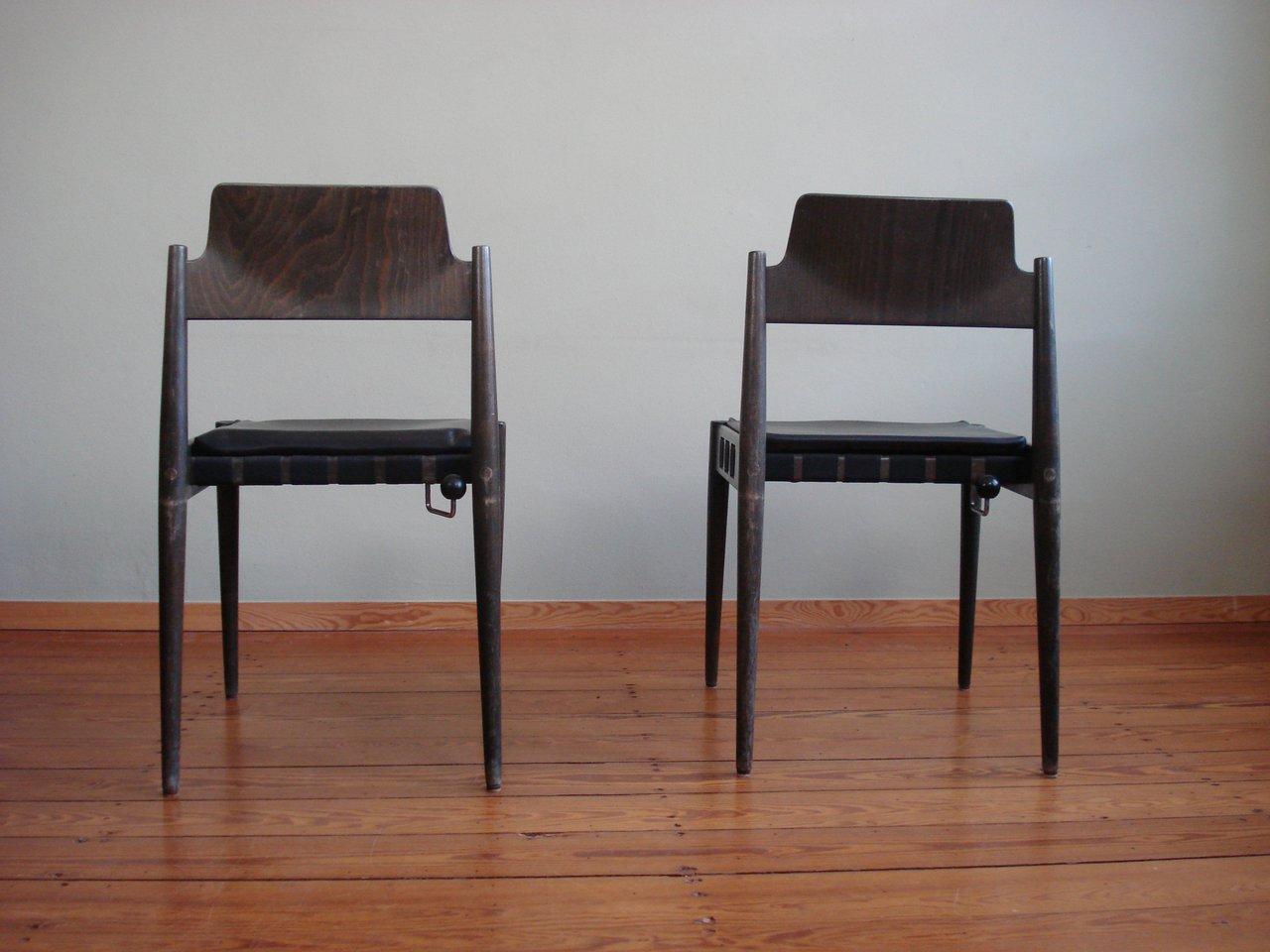 Wood Very rare 1960s dining room chairs Model 