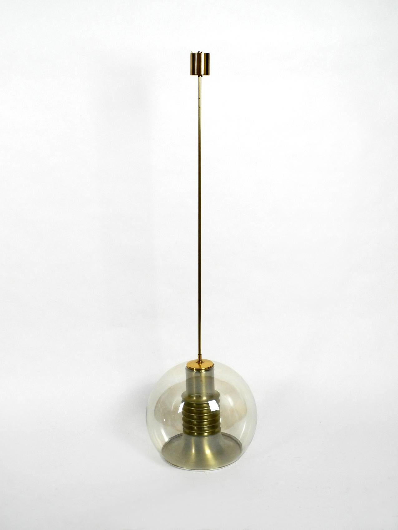 Very Rare 1960s Large Glass Globe Space Age Ceiling Lamp by Erco In Good Condition In München, DE