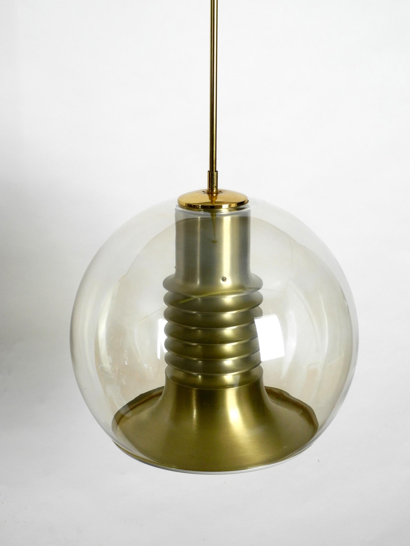 Mid-20th Century Very Rare 1960s Large Glass Globe Space Age Ceiling Lamp by Erco