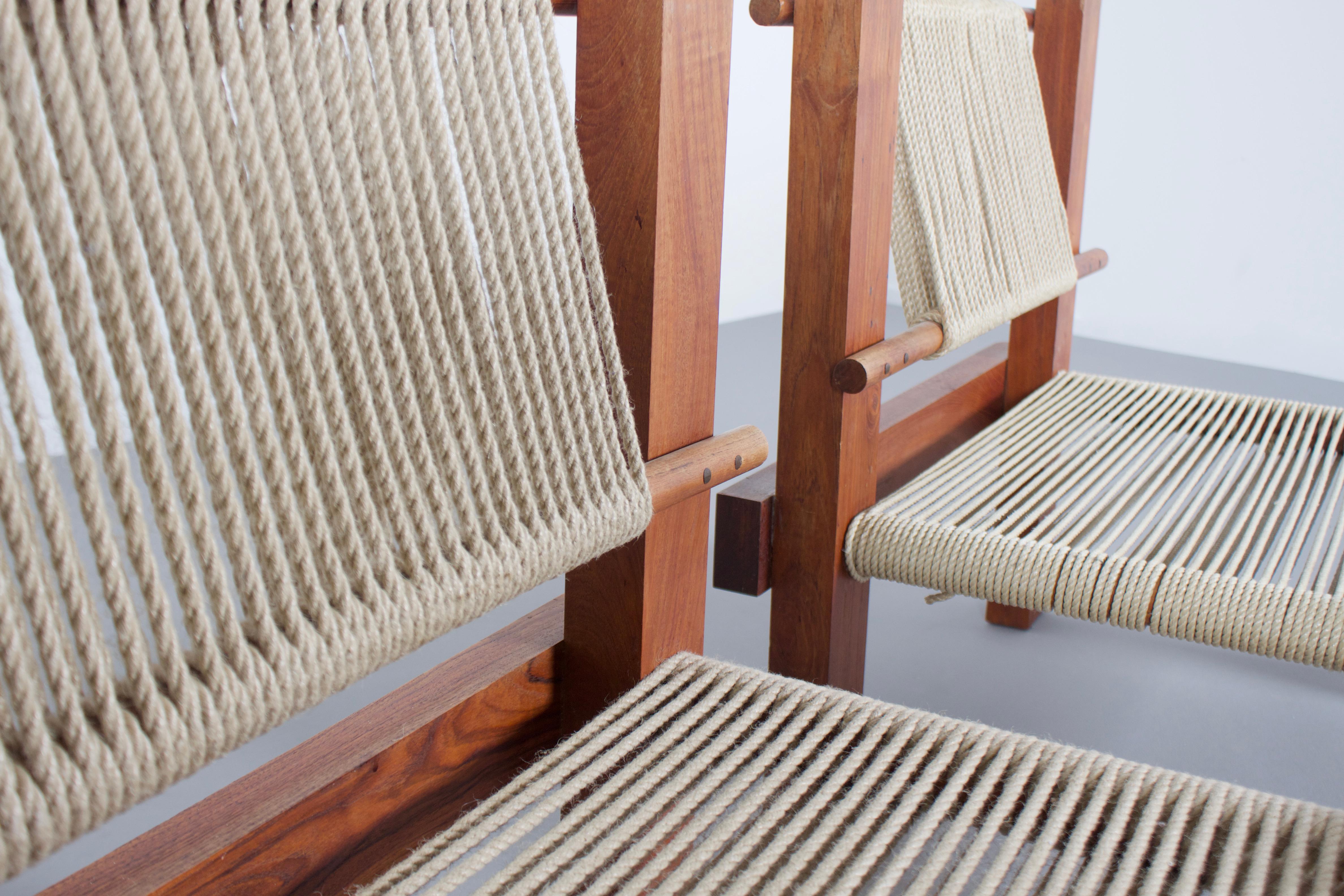 Chaises longues très rares des années 1960 de Mini Boga pour Taaru, Inde, années 1960 6