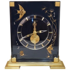 Jaeger-LeCoultre très rare horloge de cheminée Marina 8 jours des années 1970