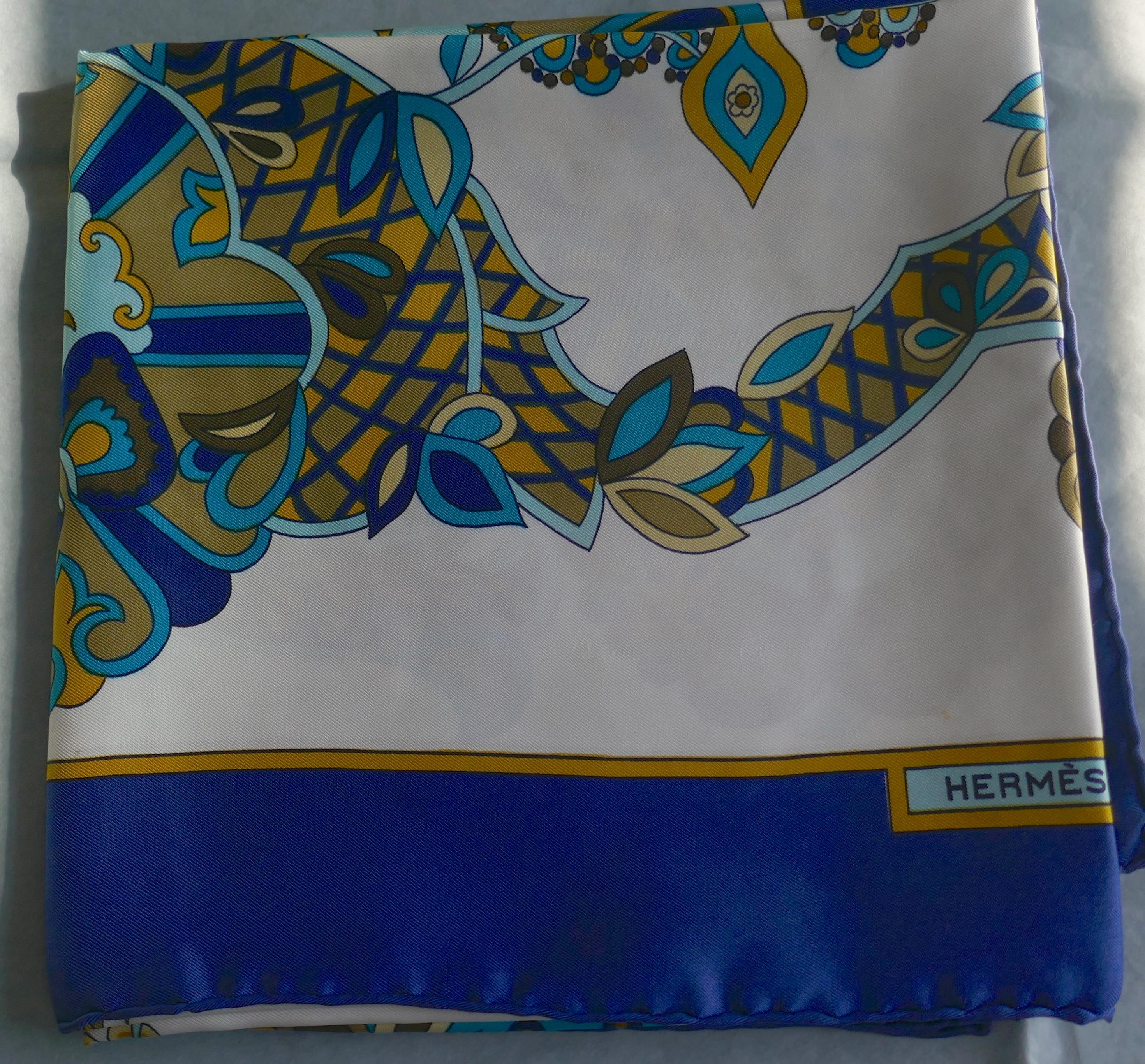 Very Rare 1972 Hermes Silk Scarf “ Cendrillon ” (Cinderella) by  Karen Swildens 2