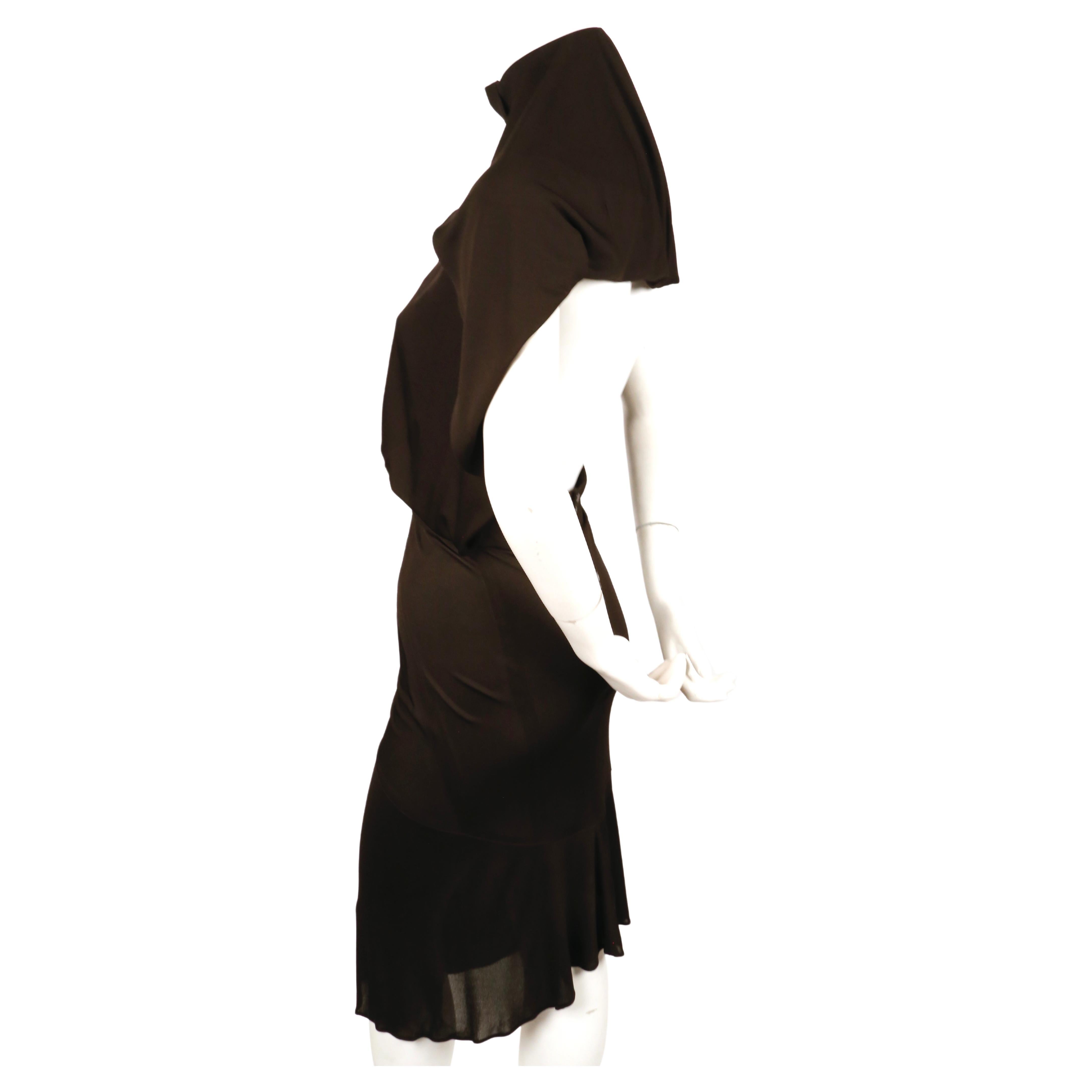 very rare 1984 AZZEDINE ALAIA iconic hooded jersey dress For Sale 7