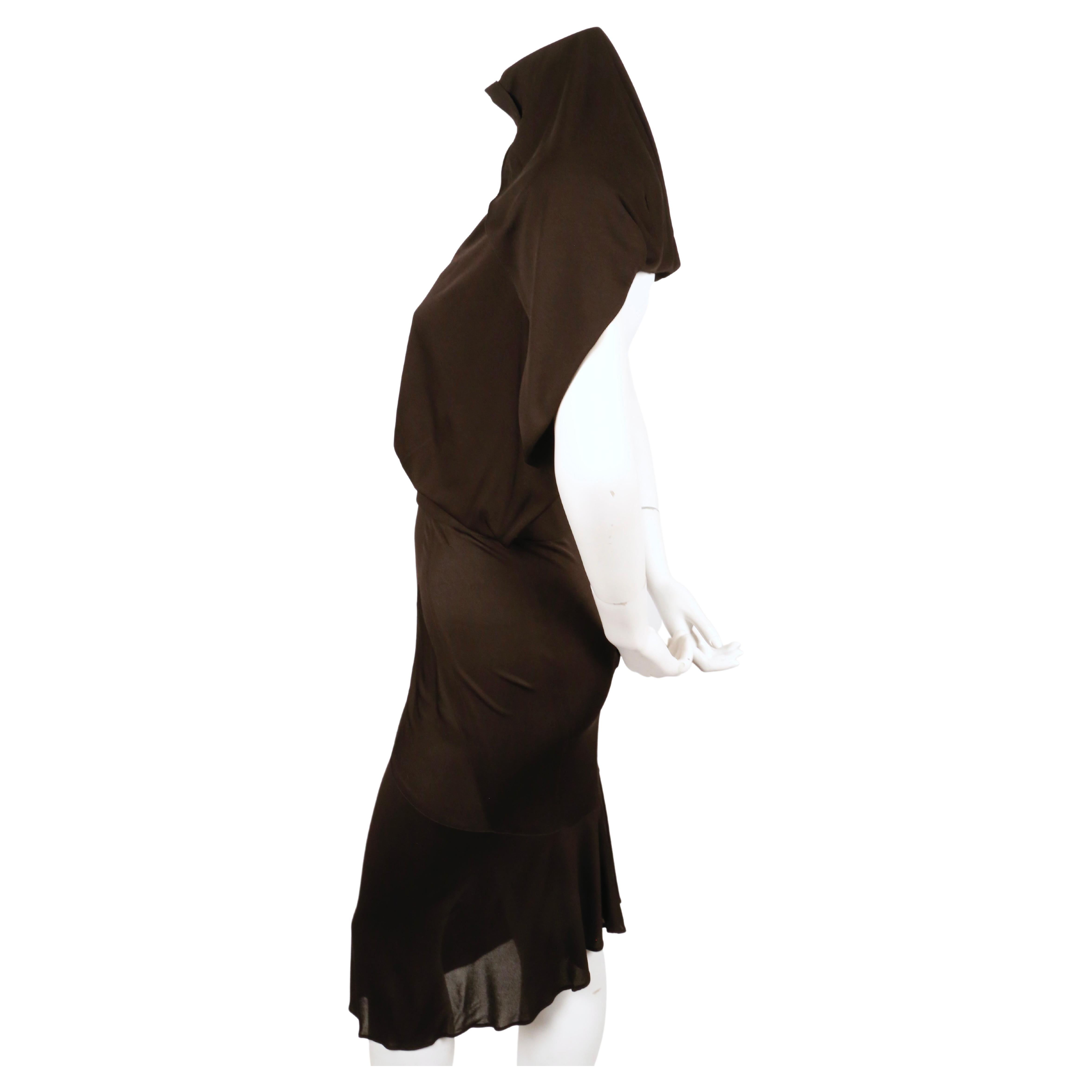very rare 1984 AZZEDINE ALAIA iconic hooded jersey dress For Sale 8