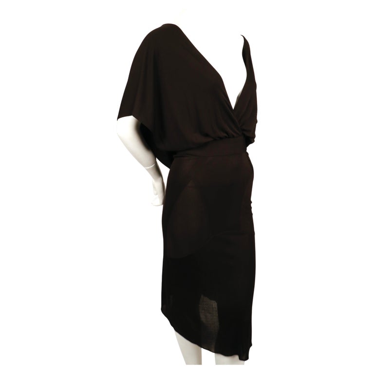 very rare 1984 AZZEDINE ALAIA iconic hooded jersey dress For Sale at ...