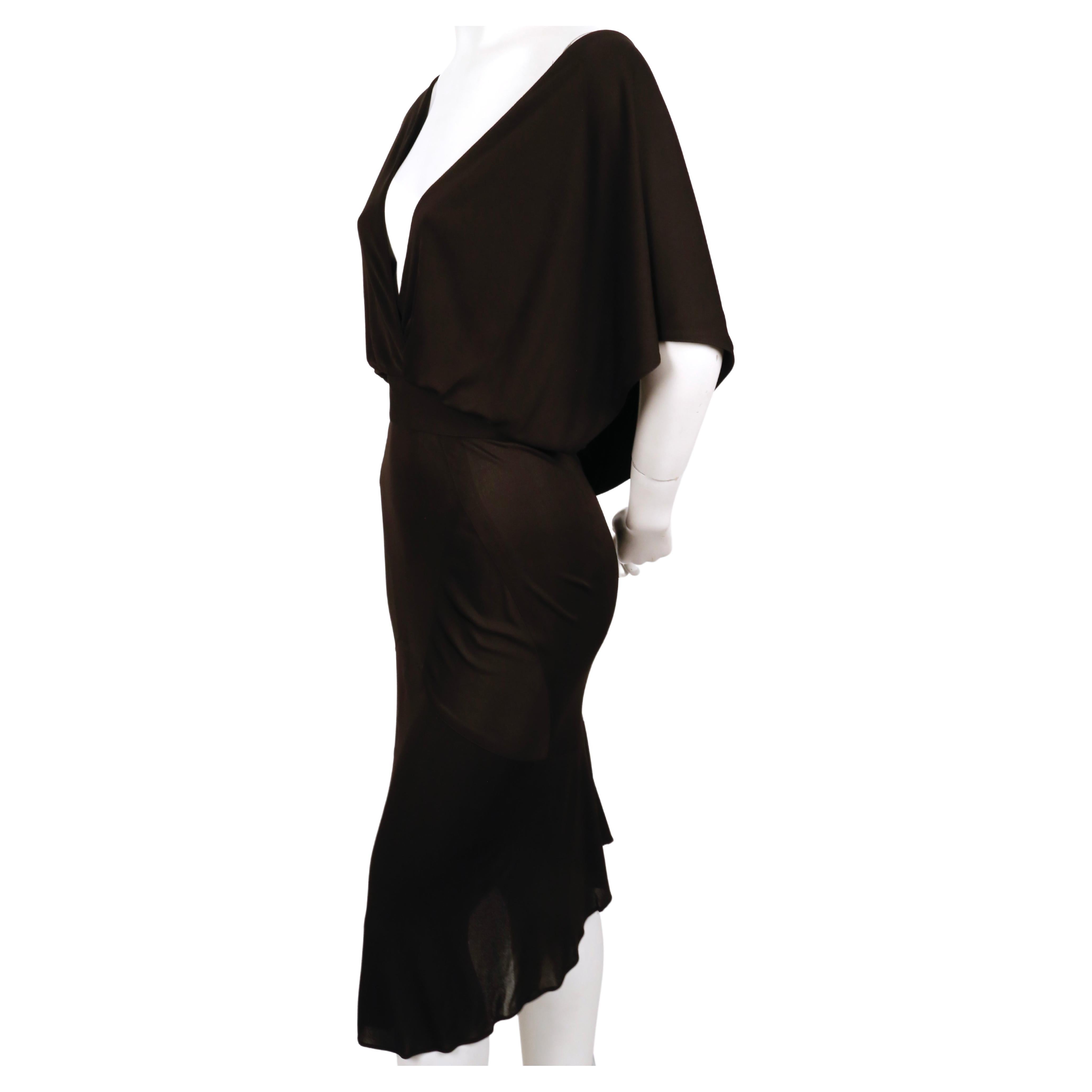 very rare 1984 AZZEDINE ALAIA iconic hooded jersey dress For Sale 2