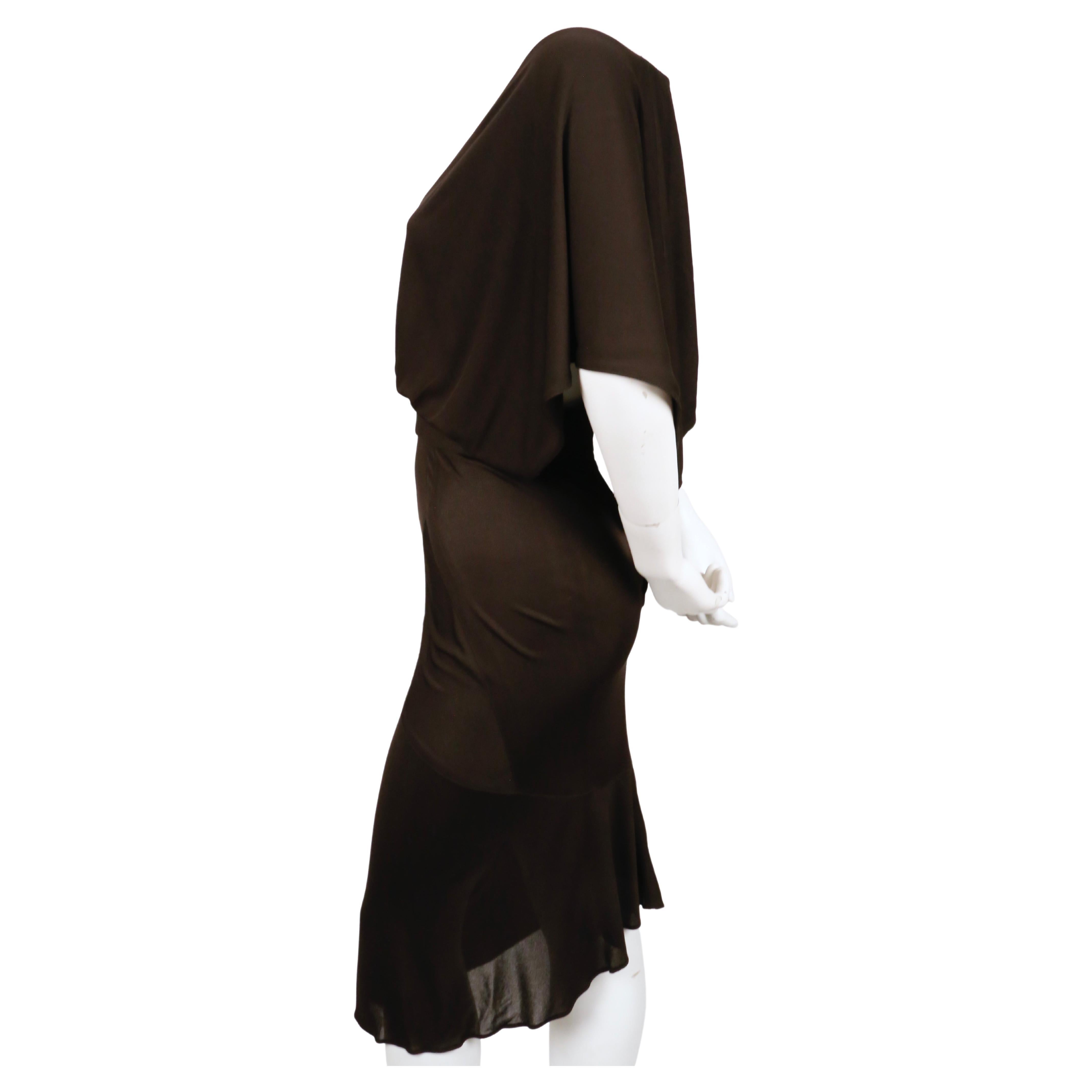 very rare 1984 AZZEDINE ALAIA iconic hooded jersey dress For Sale 3