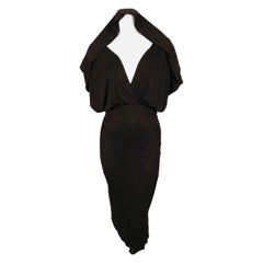 very rare 1984 AZZEDINE ALAIA iconic hooded jersey dress