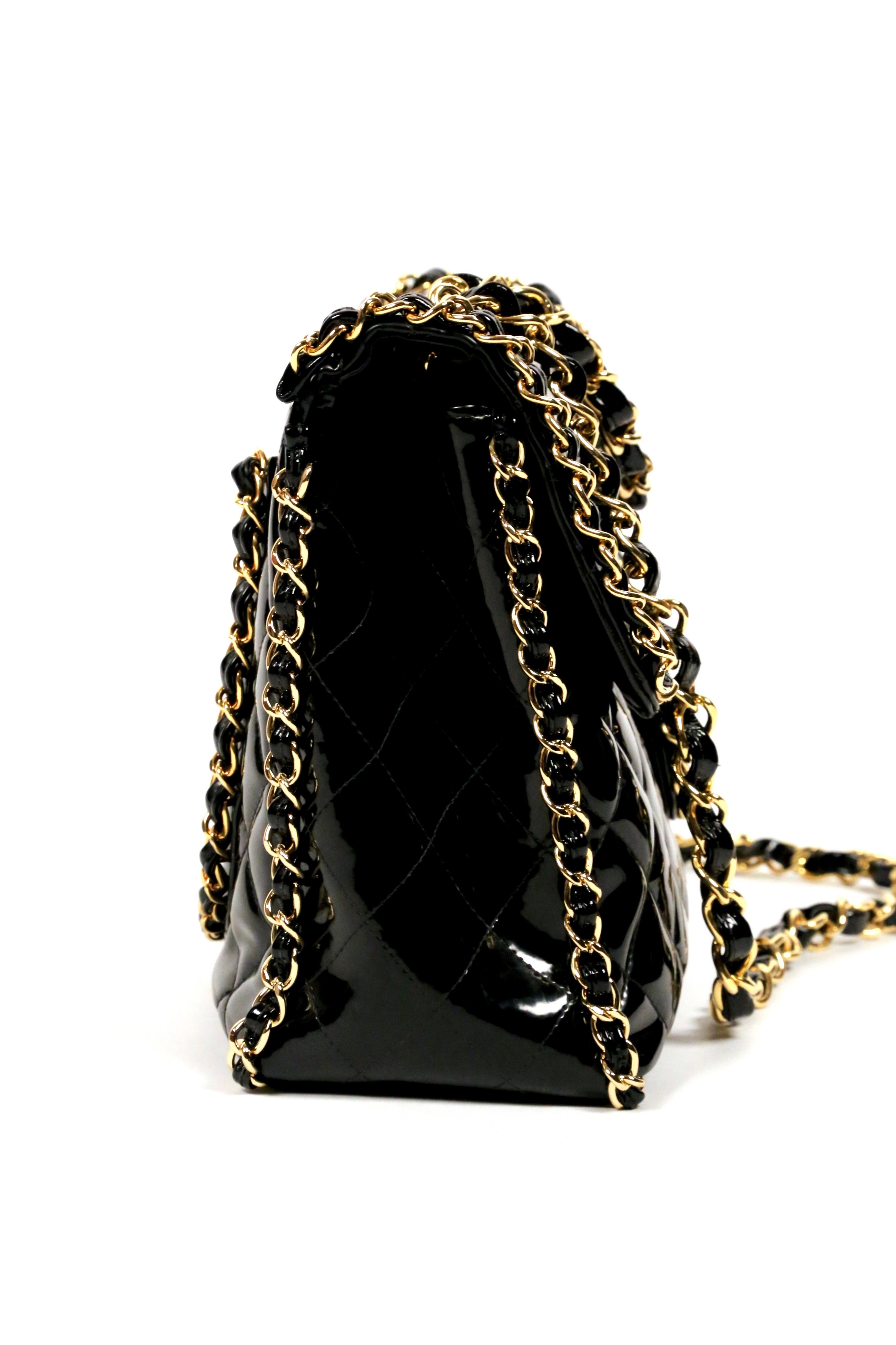 chanel maxi patent leather