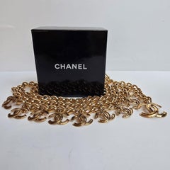 Very Rare 1994 Vintage Chanel Gold CC Chain Layered Belt